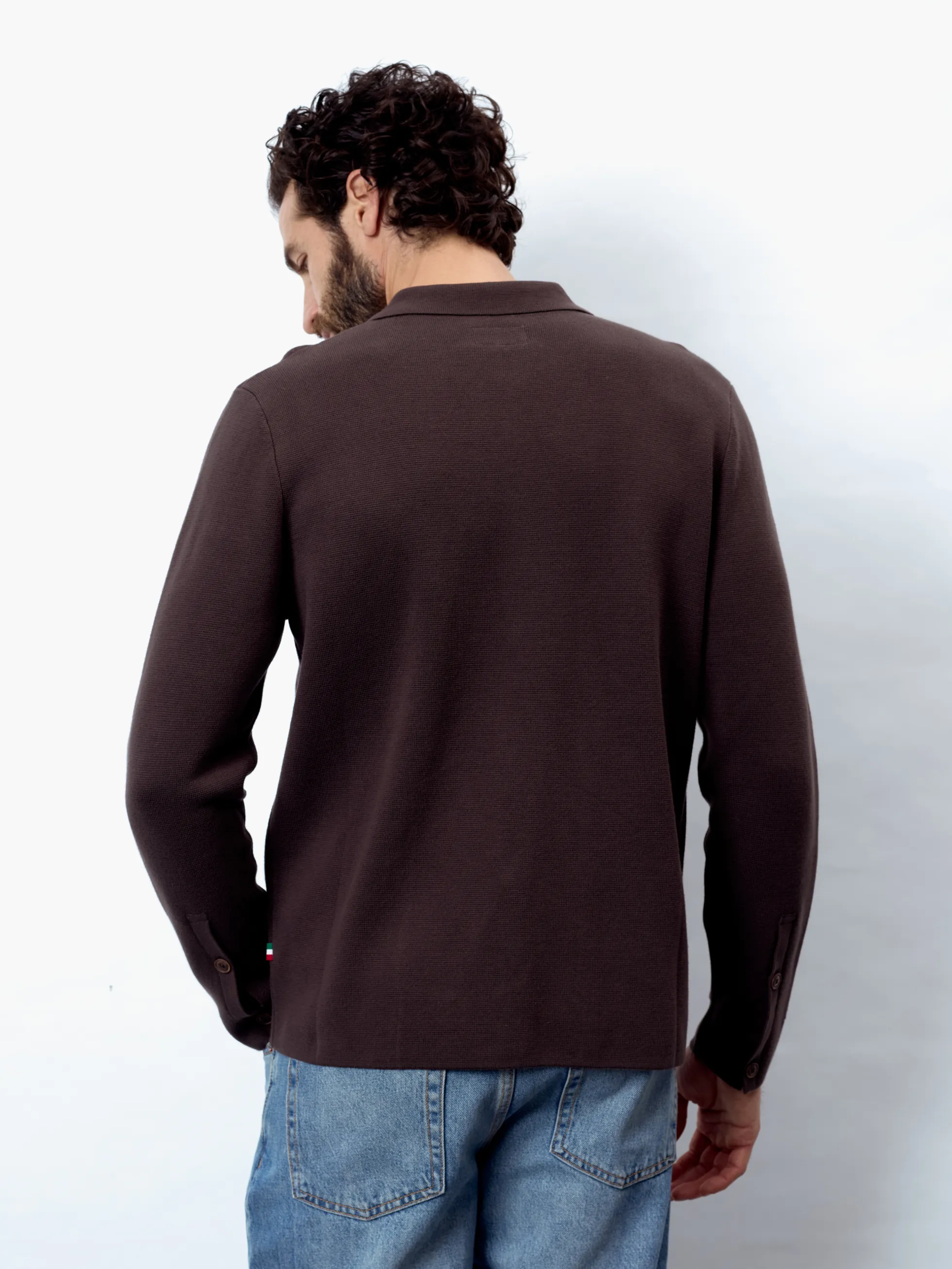 NICLAS - Langarm Herren Overshirt, gestrickt