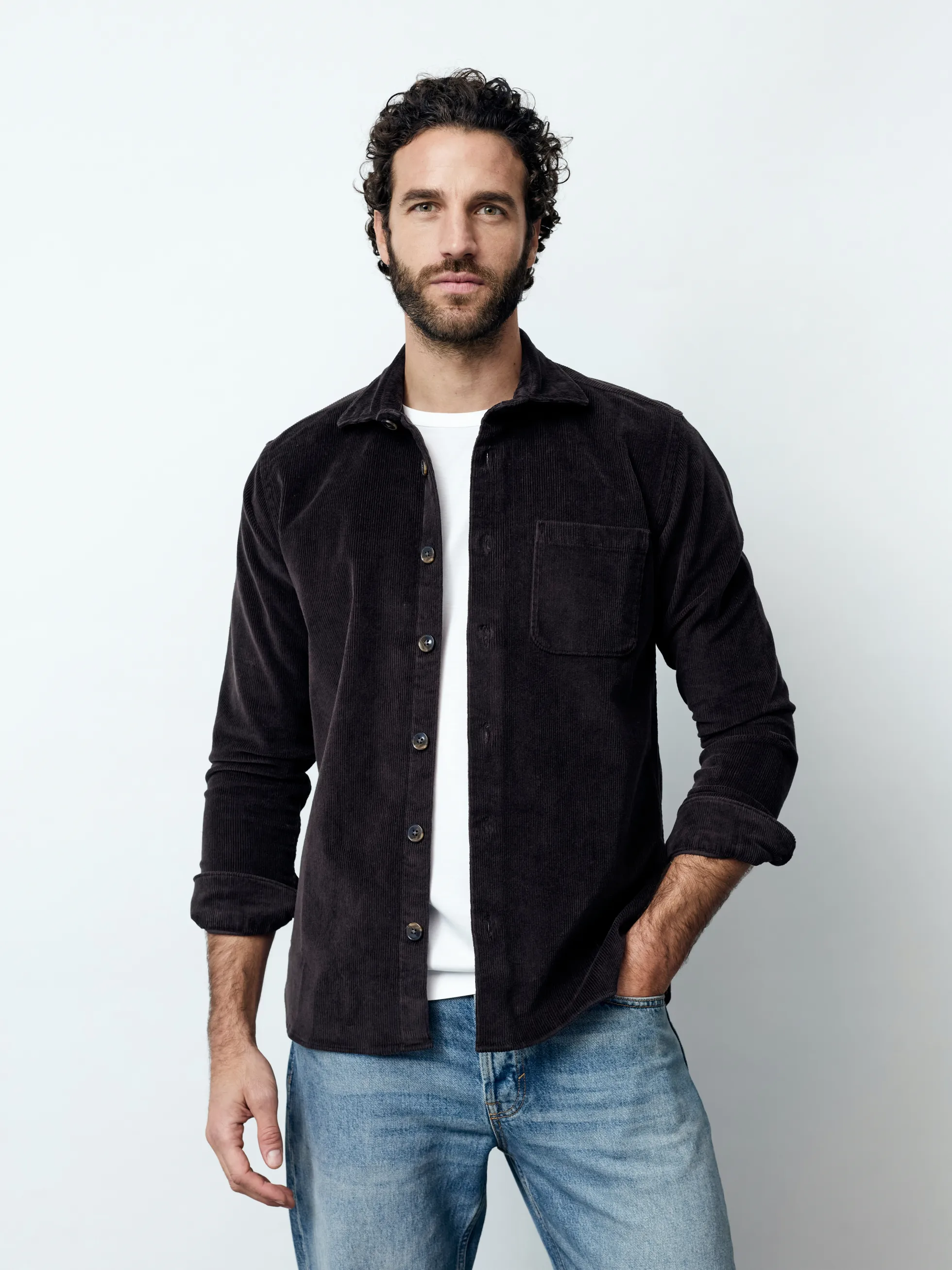 LUCA - Langarm Herren Overshirt, gewebt