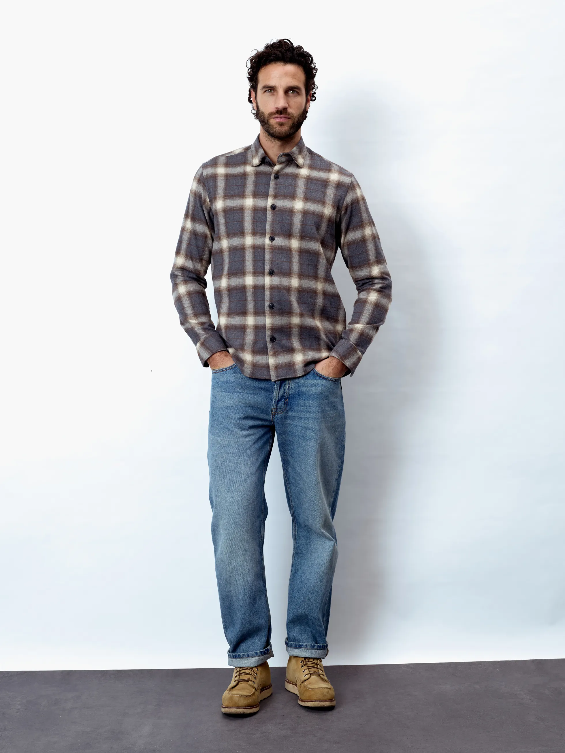 LUCA HBD - Langarm Herren Overshirt, gewebt