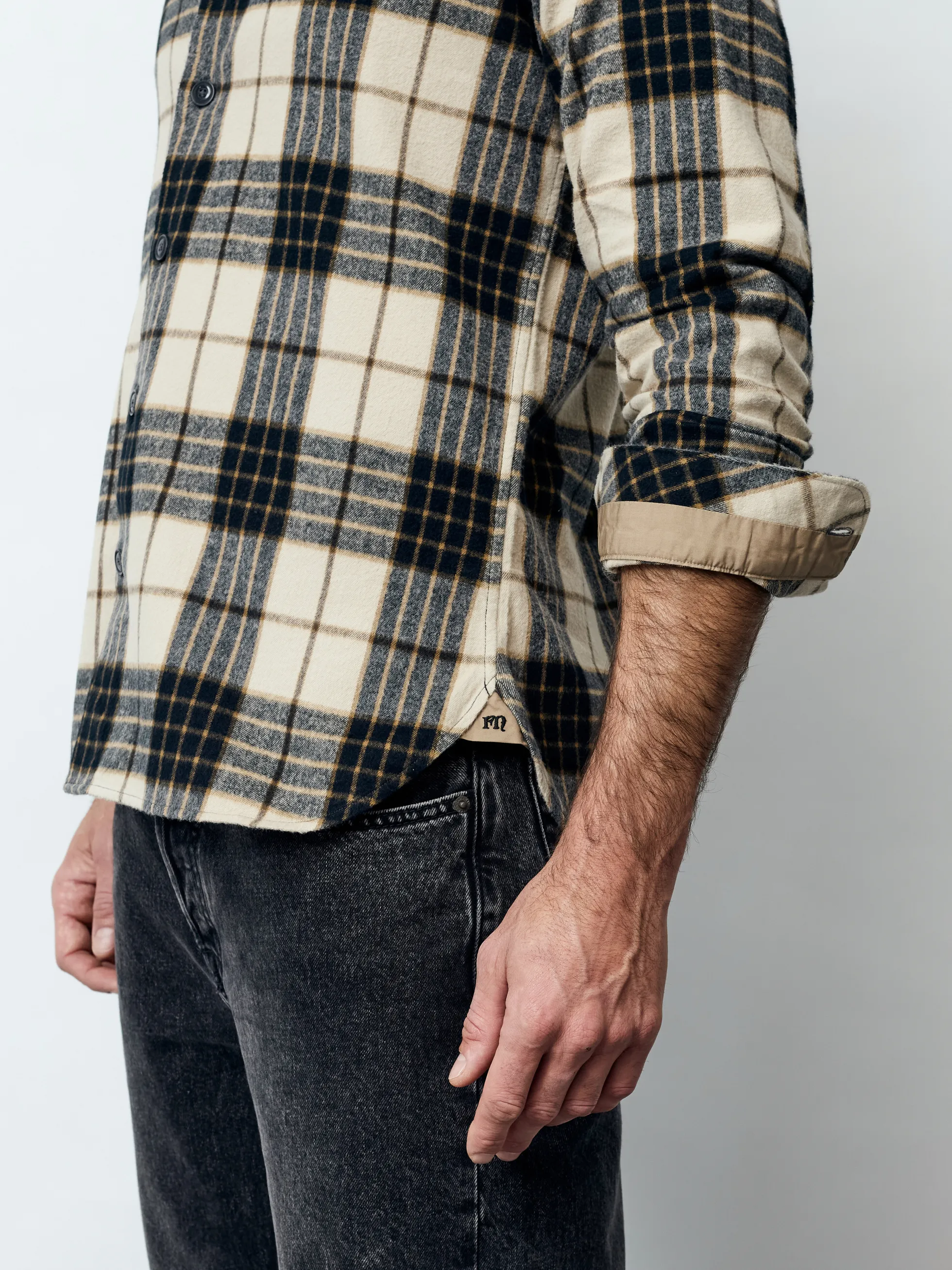 FABIO - Langarm Herren Overshirt, gewebt