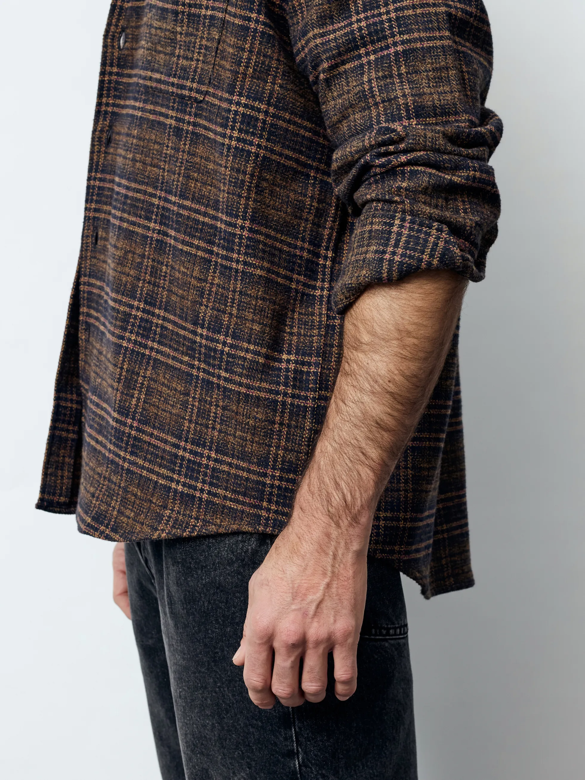 FABIO - Langarm Herren Overshirt, gewebt