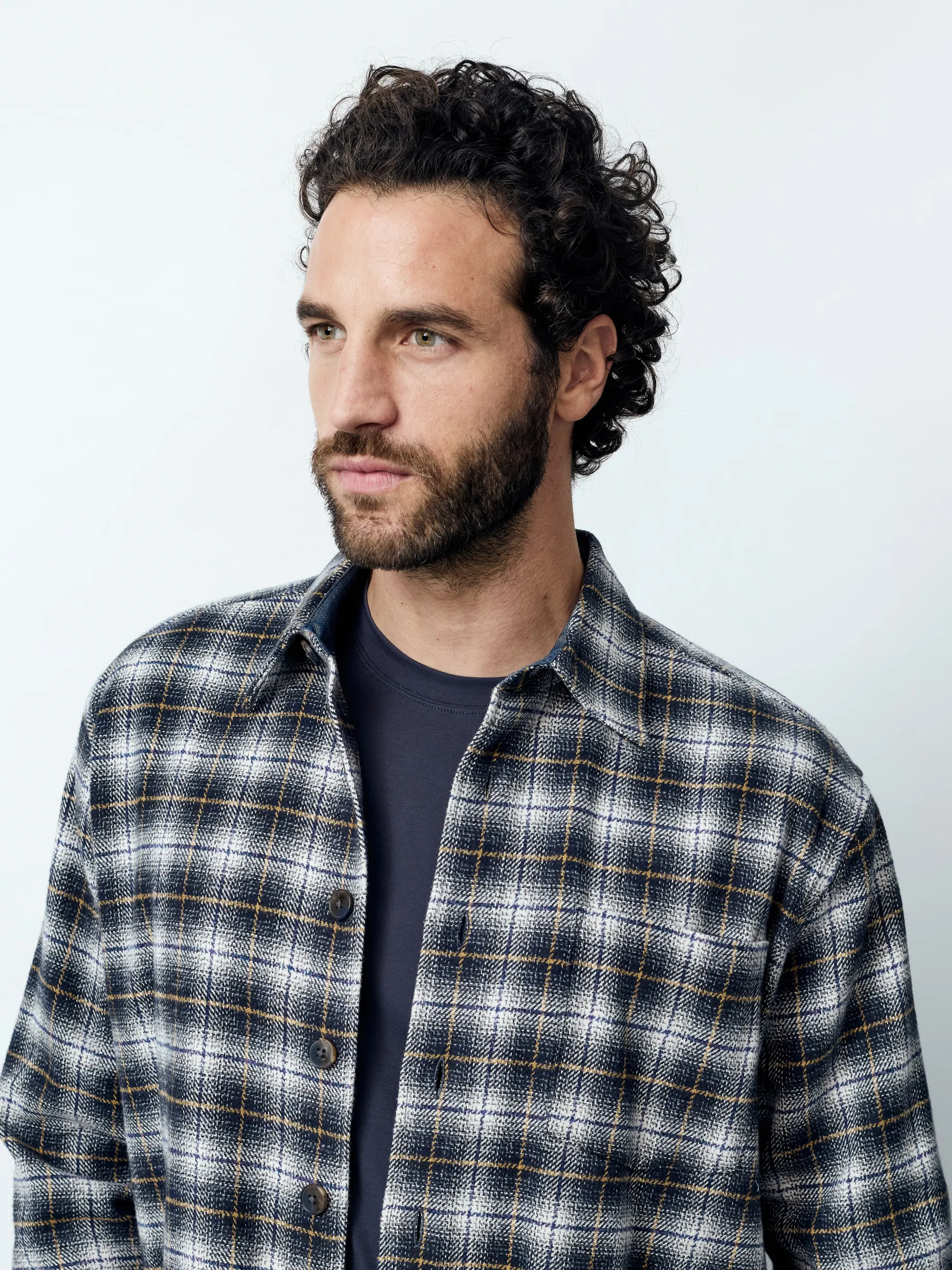 FABIO - Langarm Herren Overshirt, gewebt