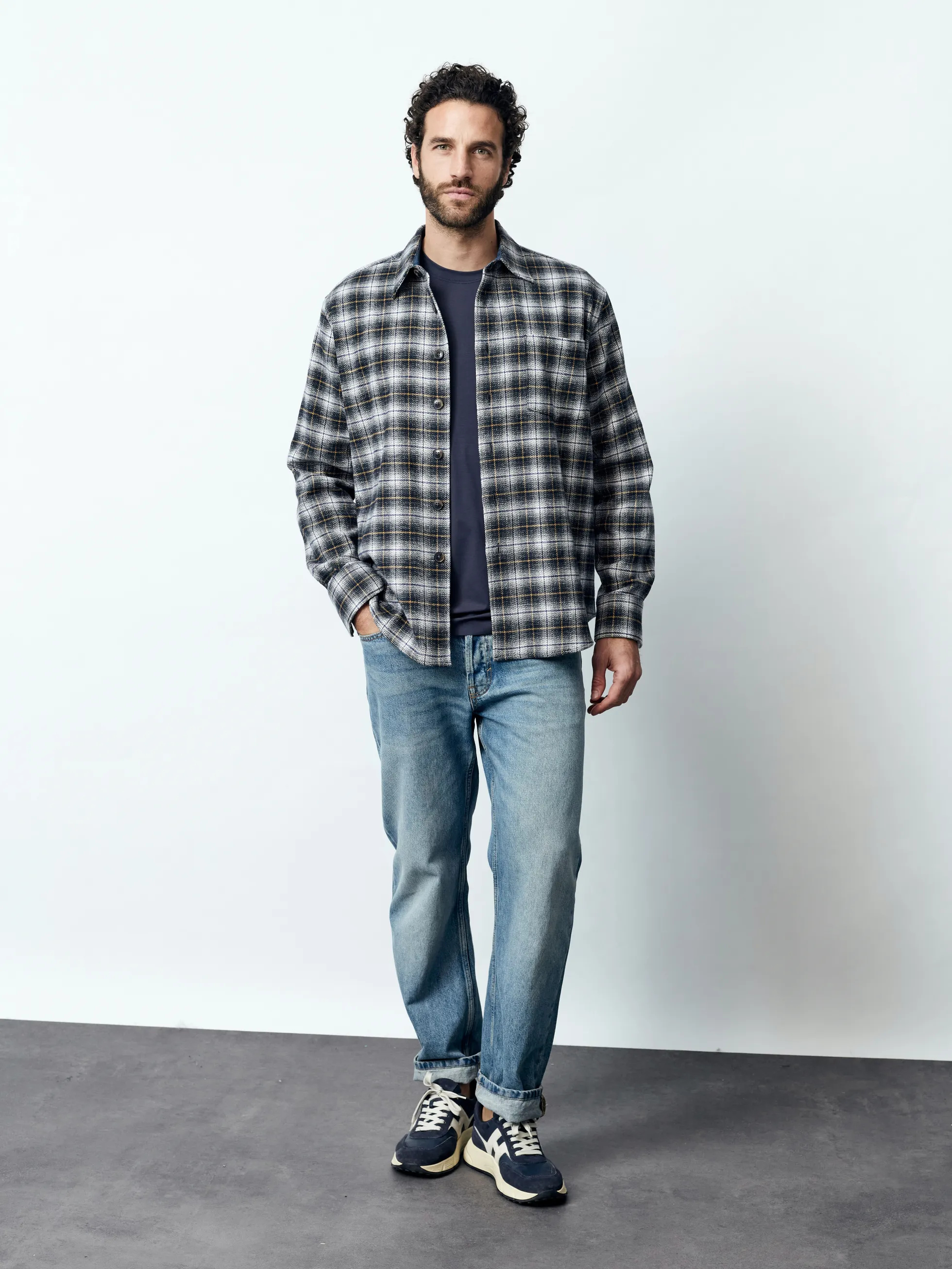 FABIO - Langarm Herren Overshirt, gewebt