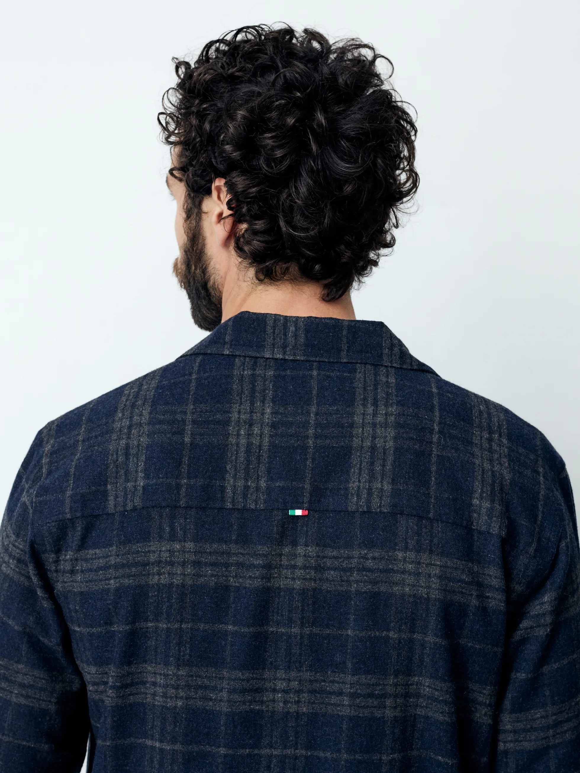 LORENZO - Langarm Herren Overshirt, gewebt