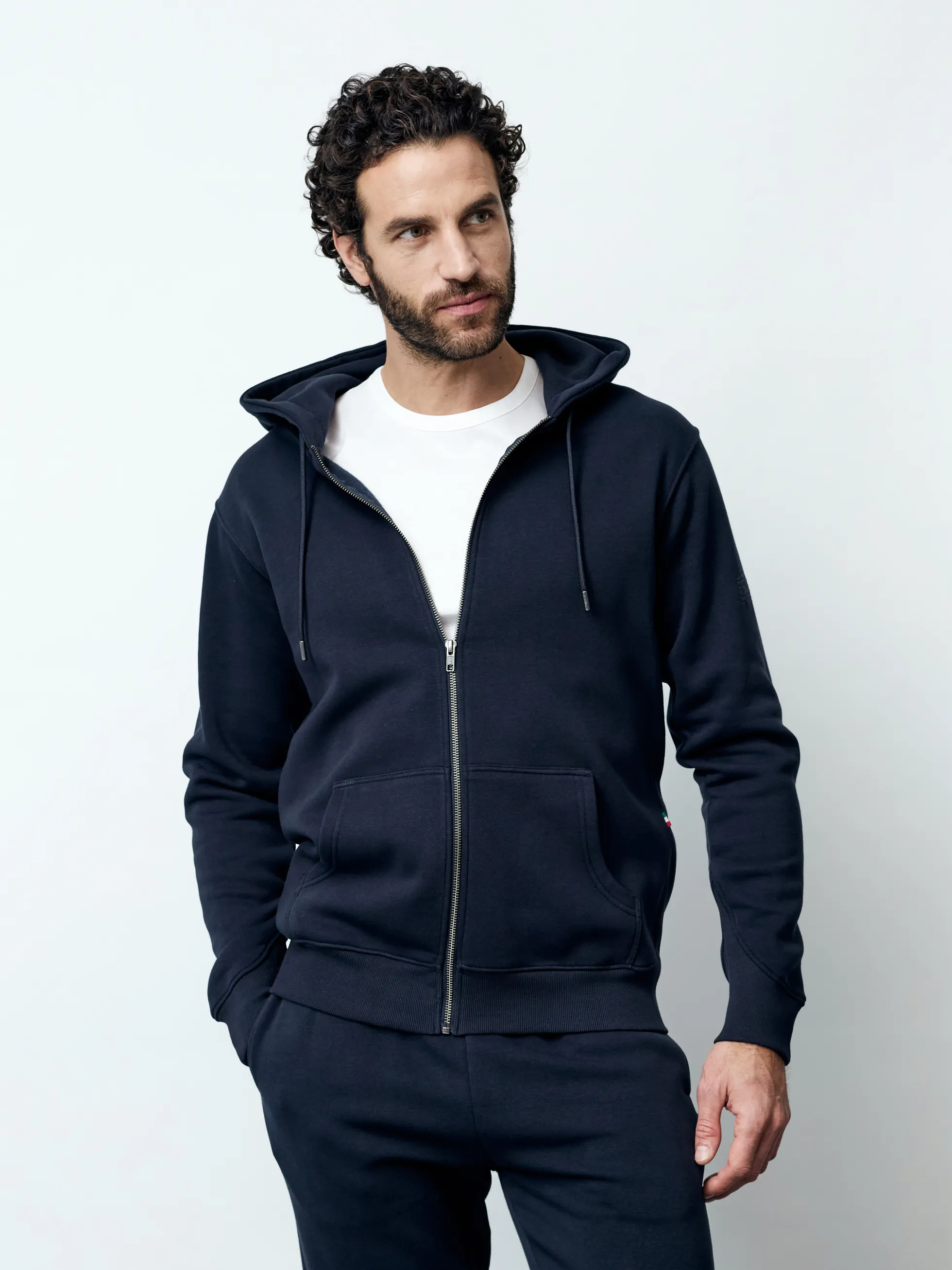 PAOLO - Langarm Herren Kapuzenjacke, gestrickt