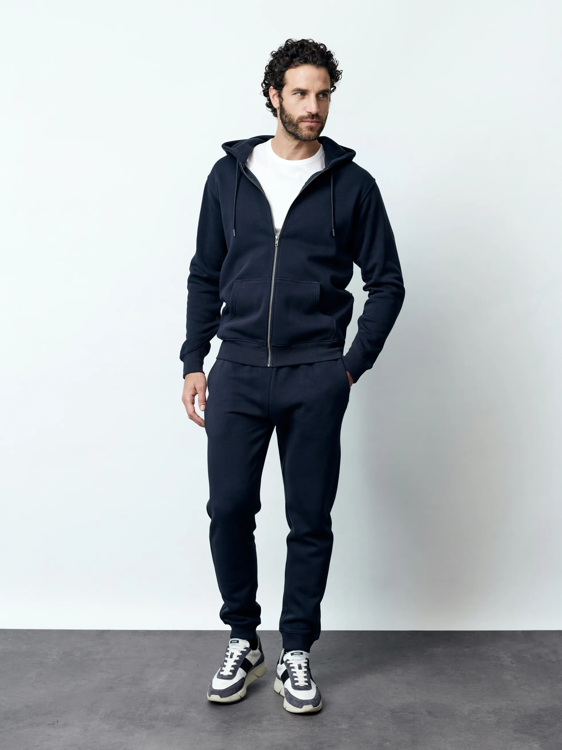PAOLO - Langarm Herren Kapuzenjacke, gestrickt