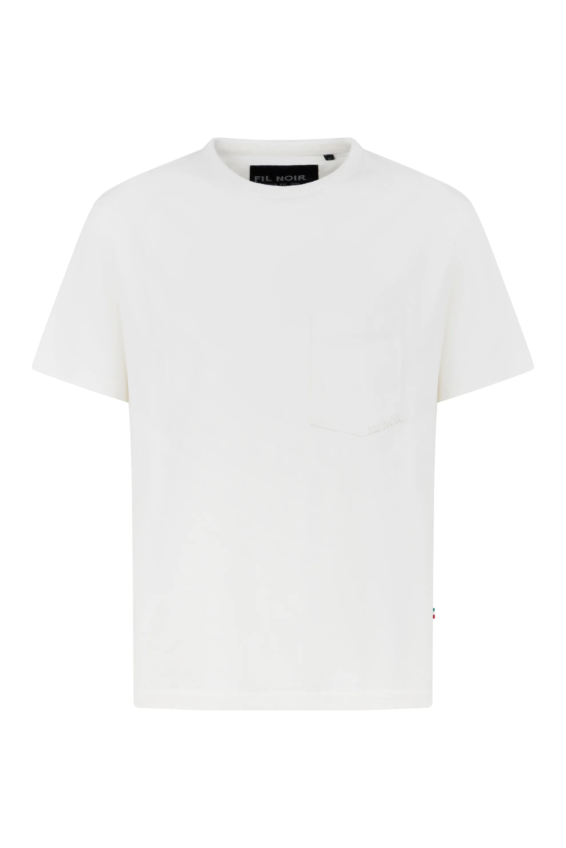 Rundhals T-Shirt, gestrickt - offwhite