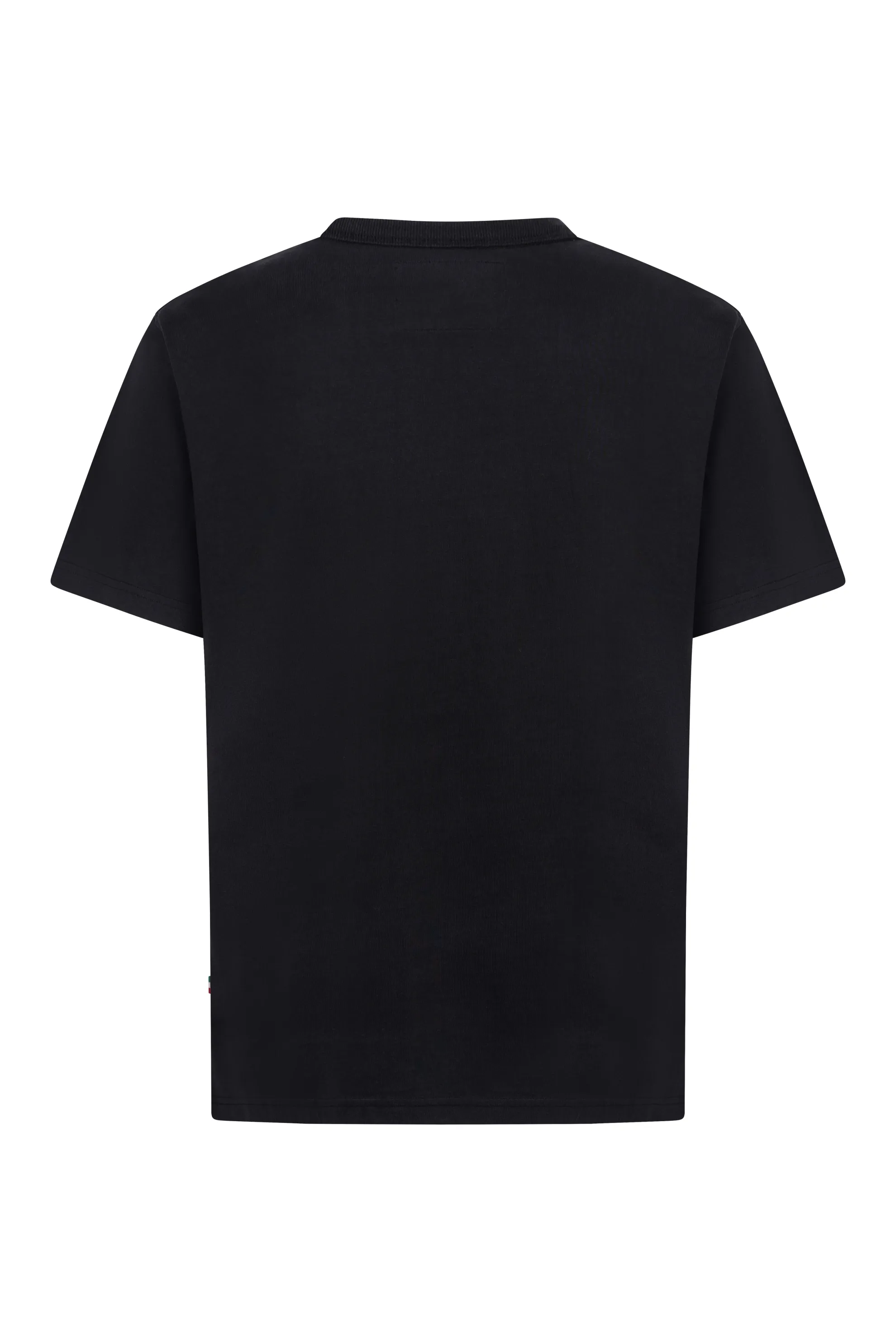 Rundhals T-Shirt, gestrickt - black