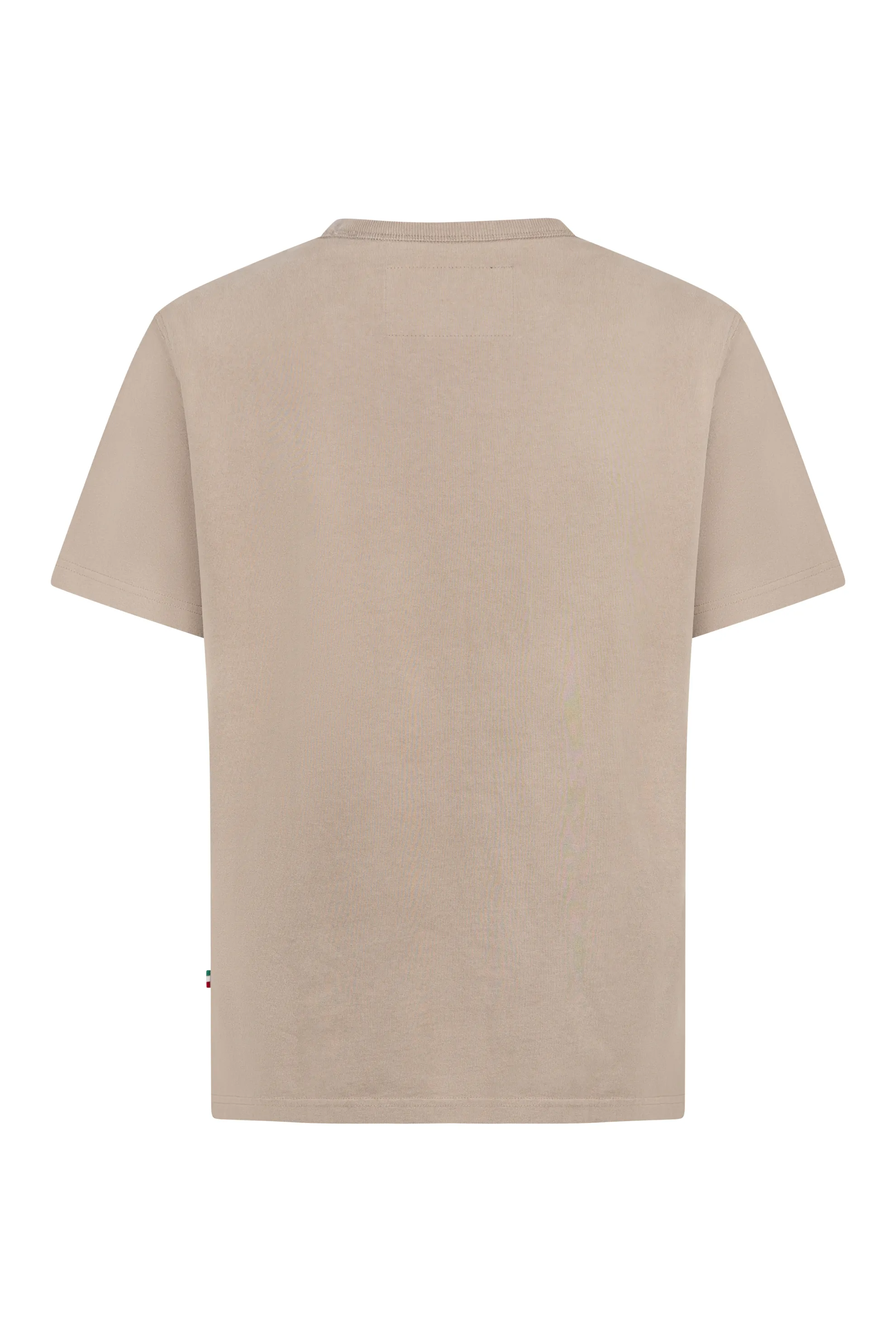 Rundhals T-Shirt, gestrickt - taupe