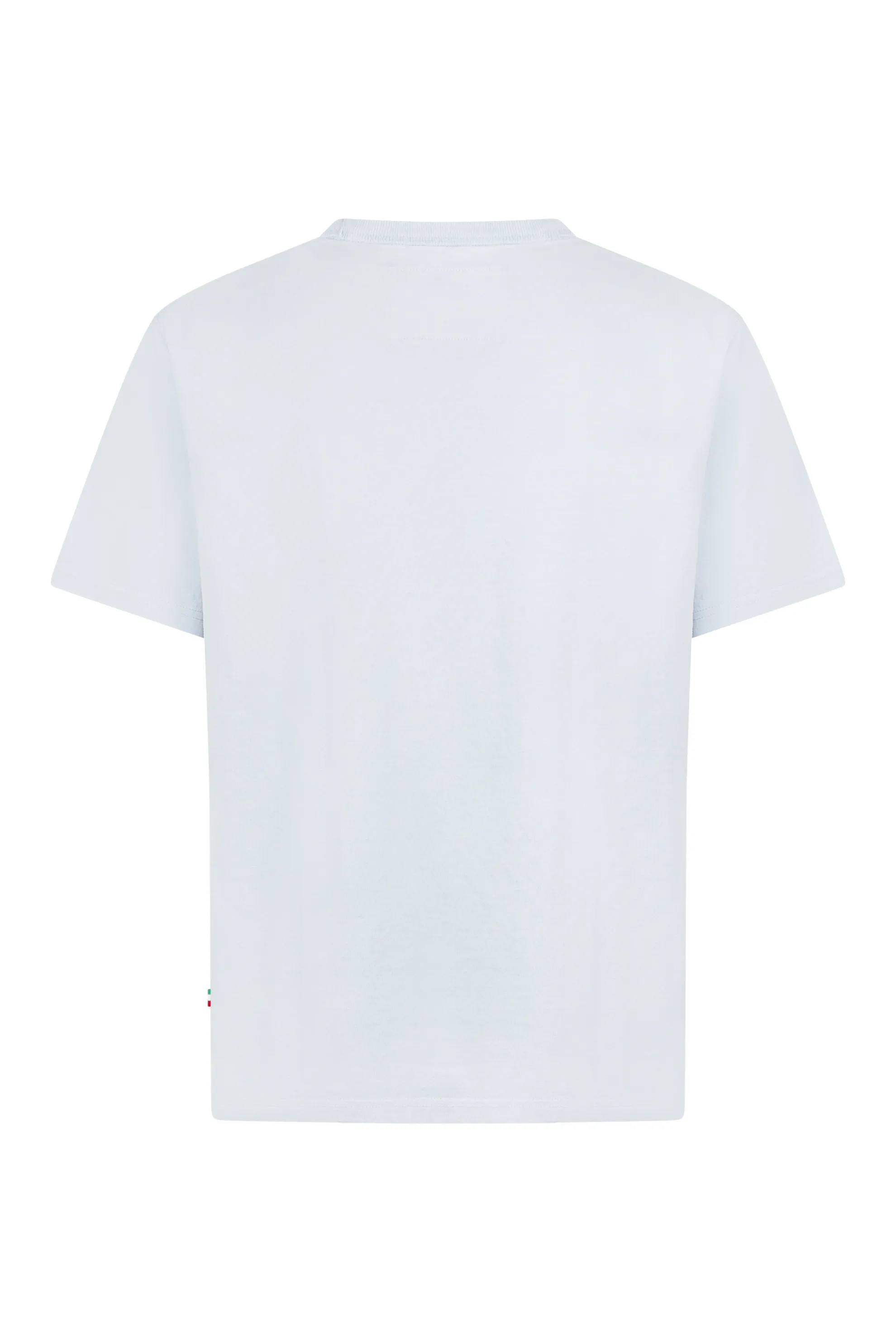 Rundhals T-Shirt, gestrickte - lightblue