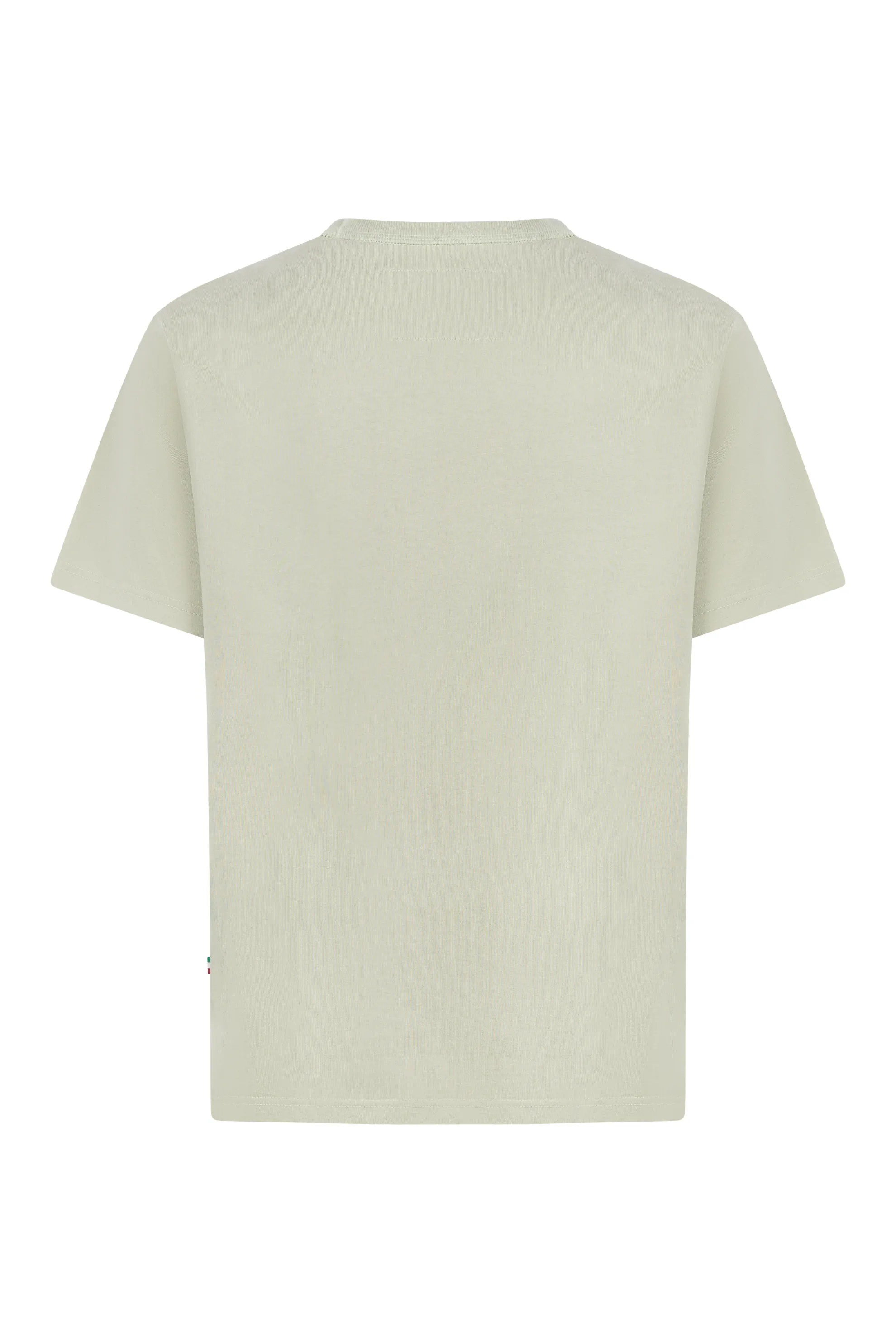 Rundhals T-Shirt, gestrickt - greenery