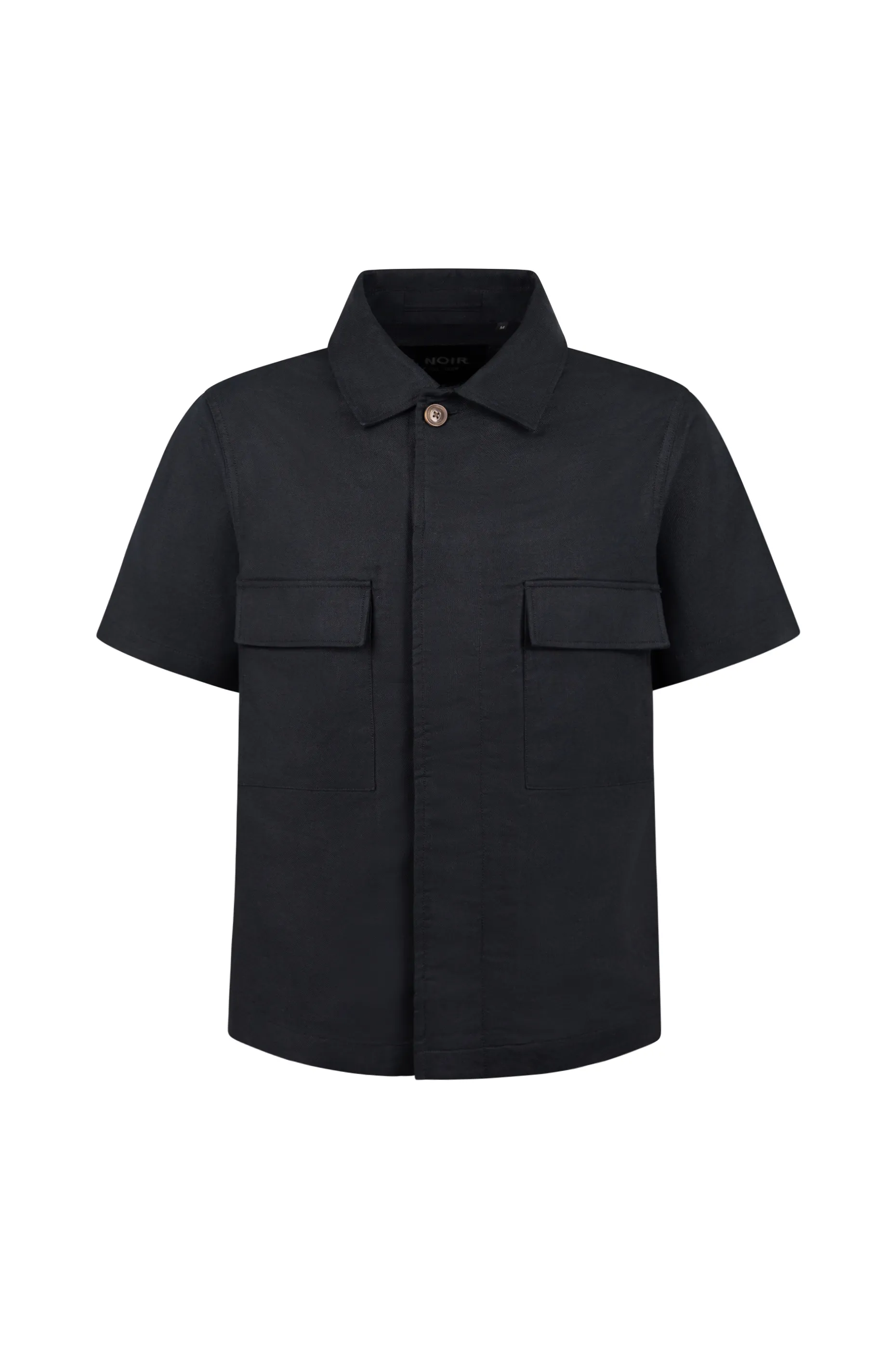 MASSIMO, 1/1-Arm Herren Overshirt, gewebt - black