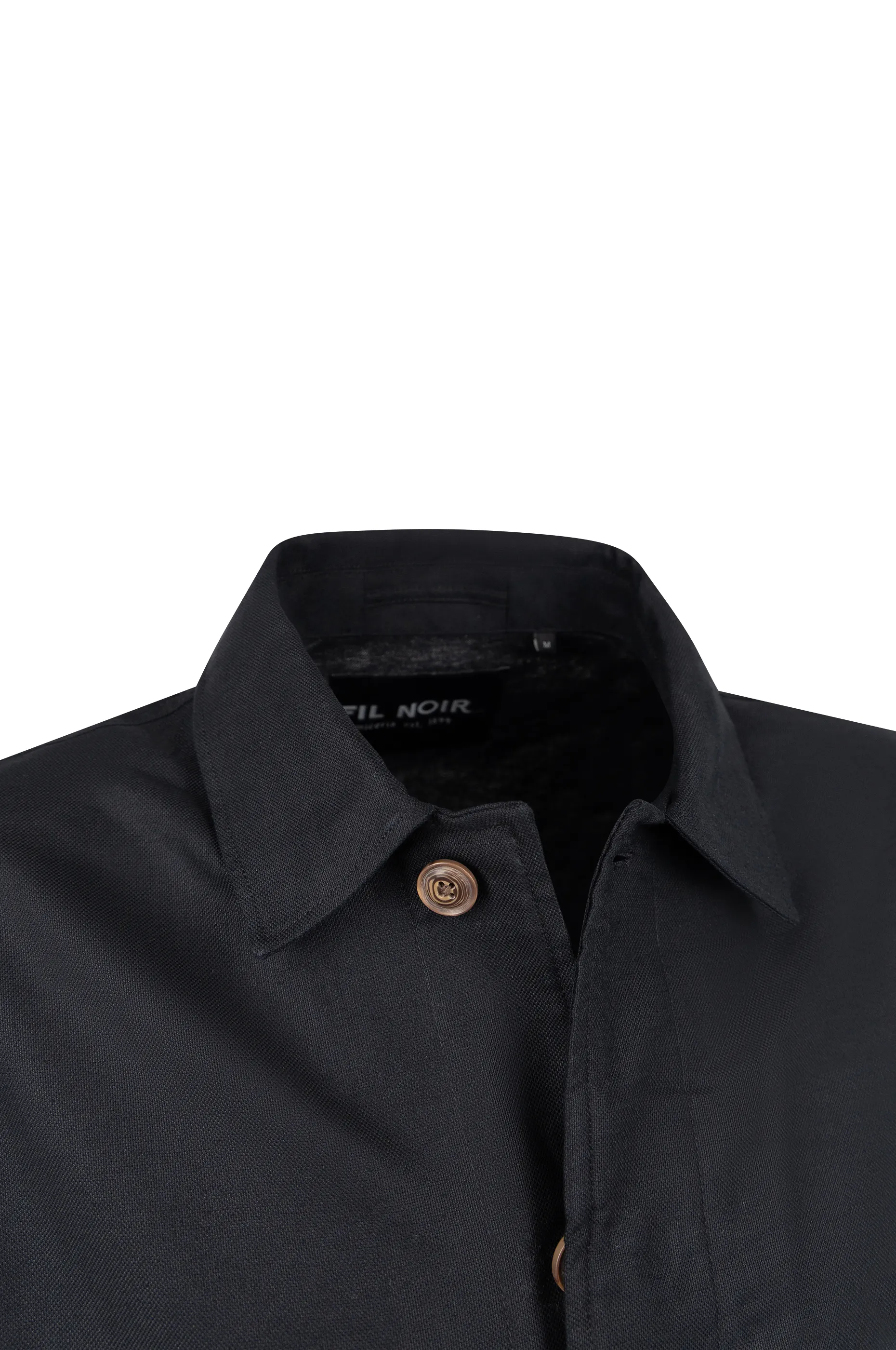 MASSIMO, 1/1-Arm Herren Overshirt, gewebt - black