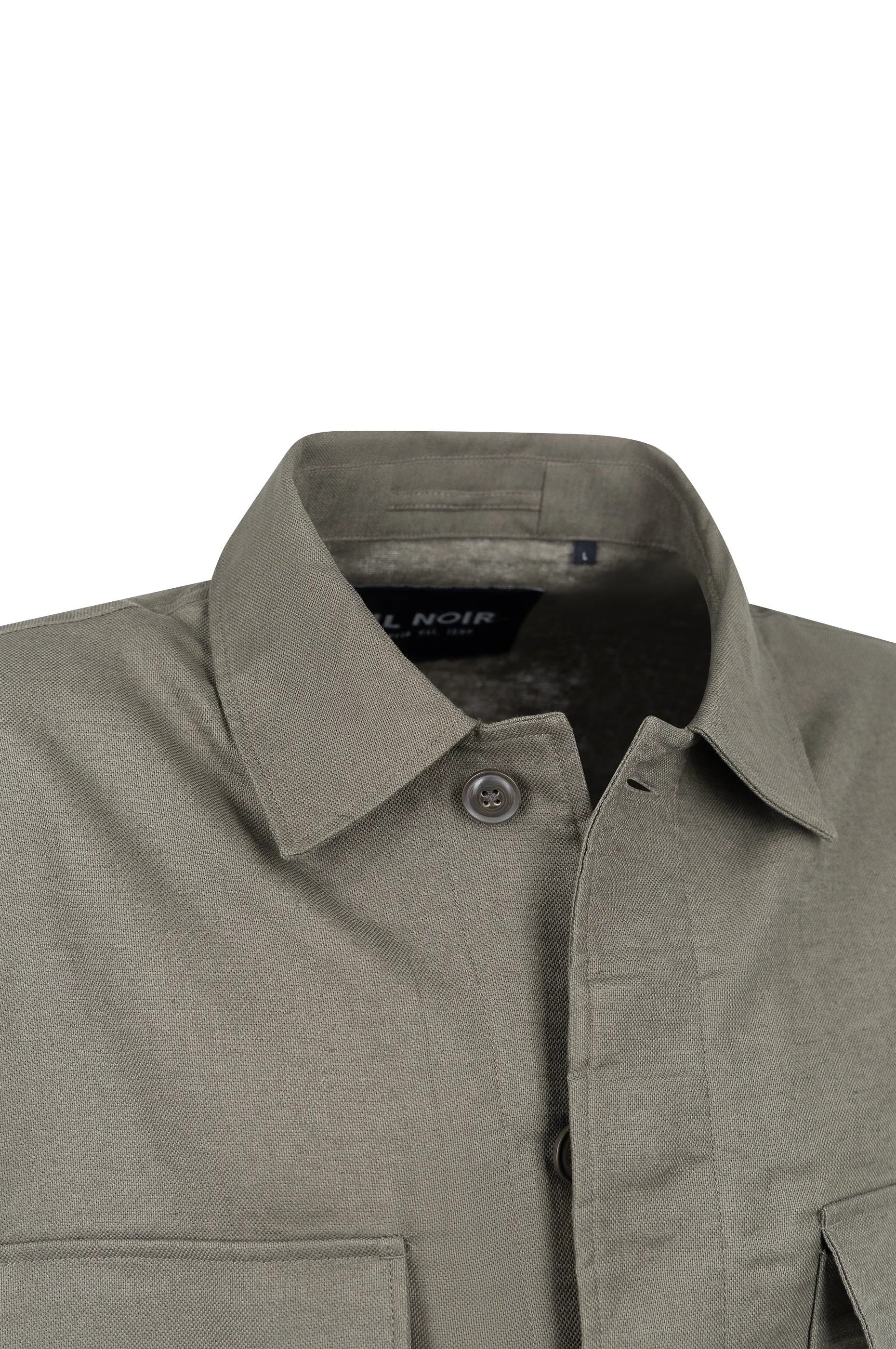 MASSIMO, 1/1-Arm Herren Overshirt, gewebt - khaki