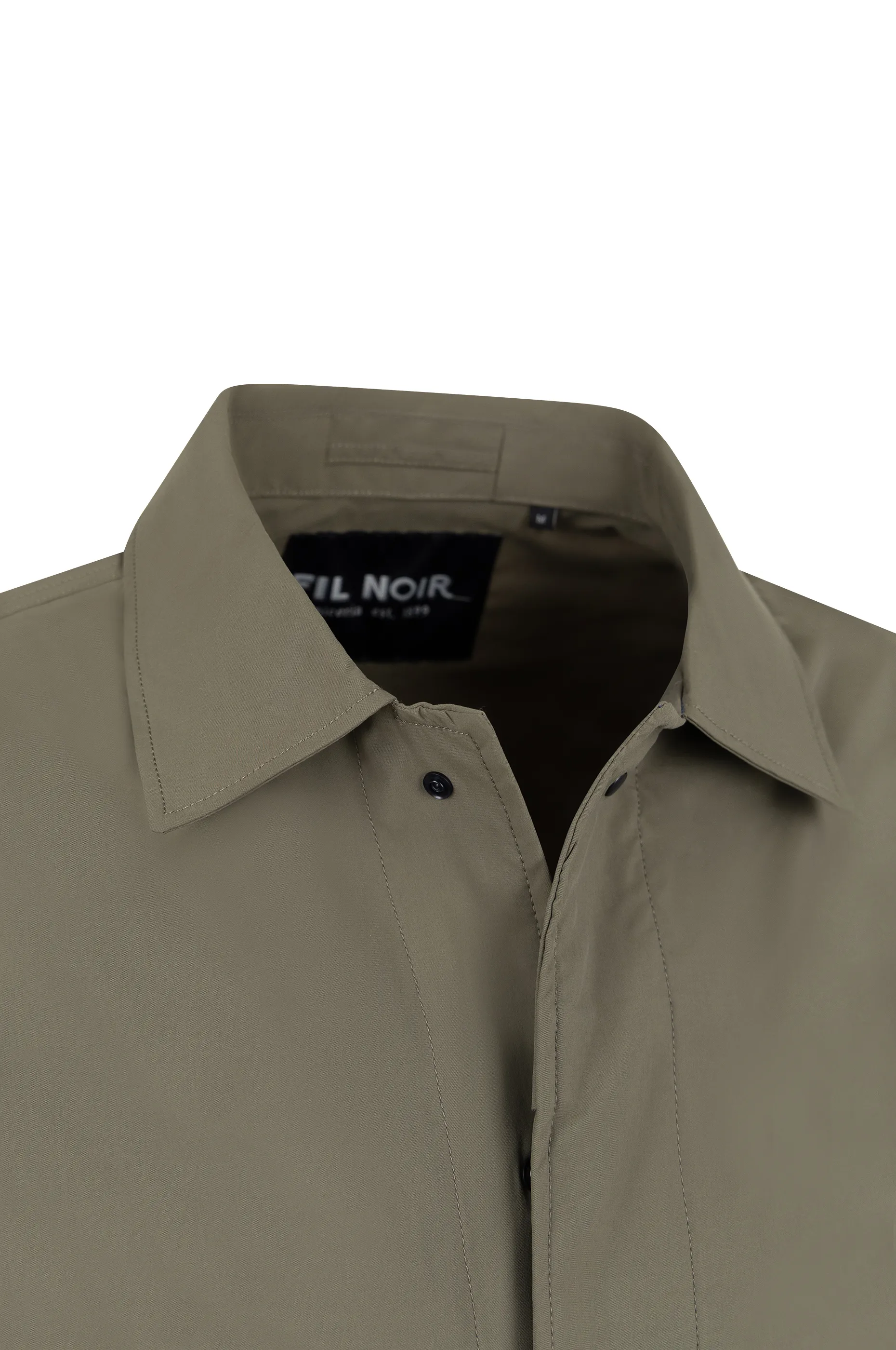 MASSIMO, 1/1-Arm Herren Overshirt, gewebt - khaki