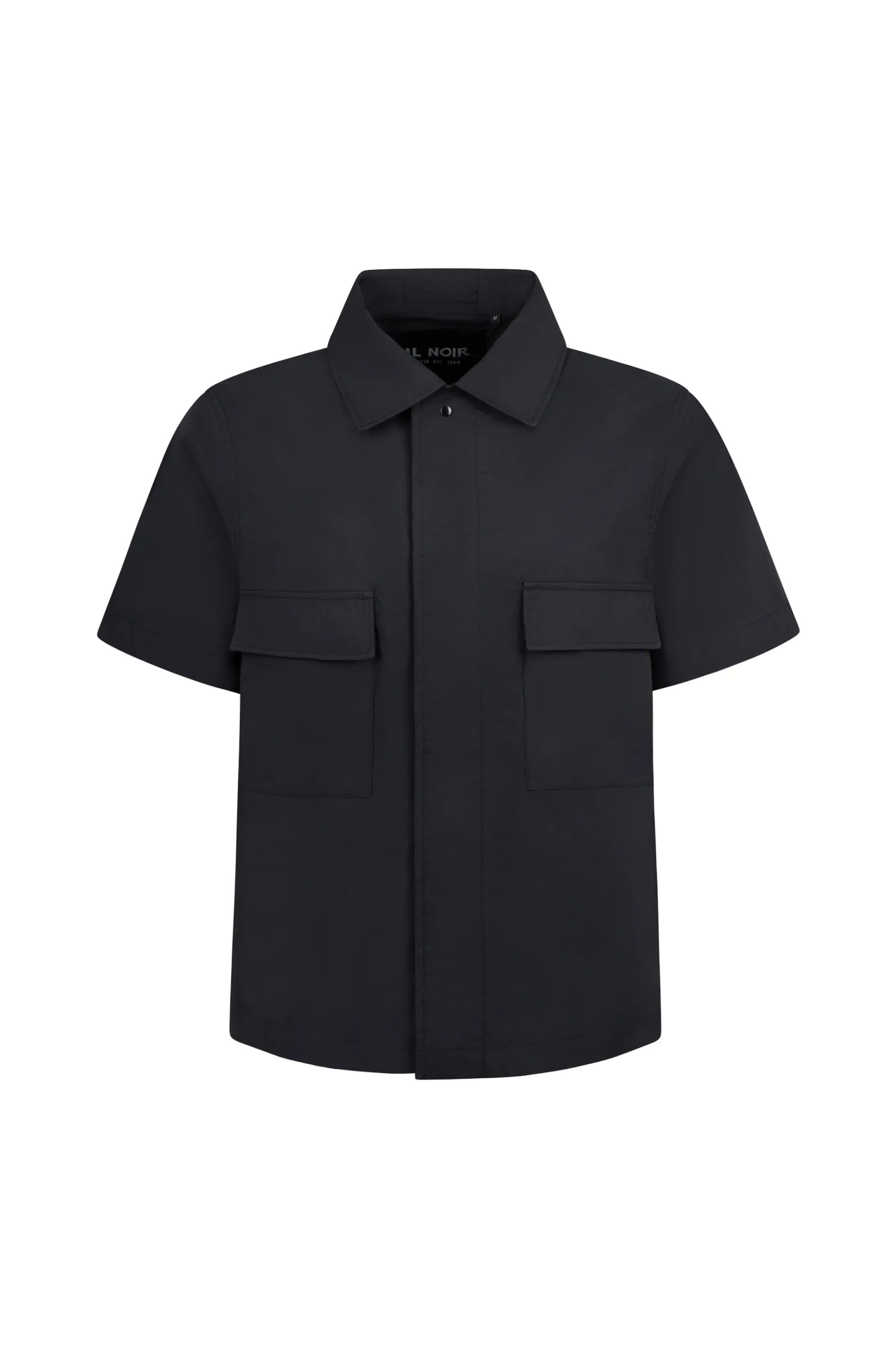 MASSIMO, 1/1-Arm Herren Overshirt, gewebt - black