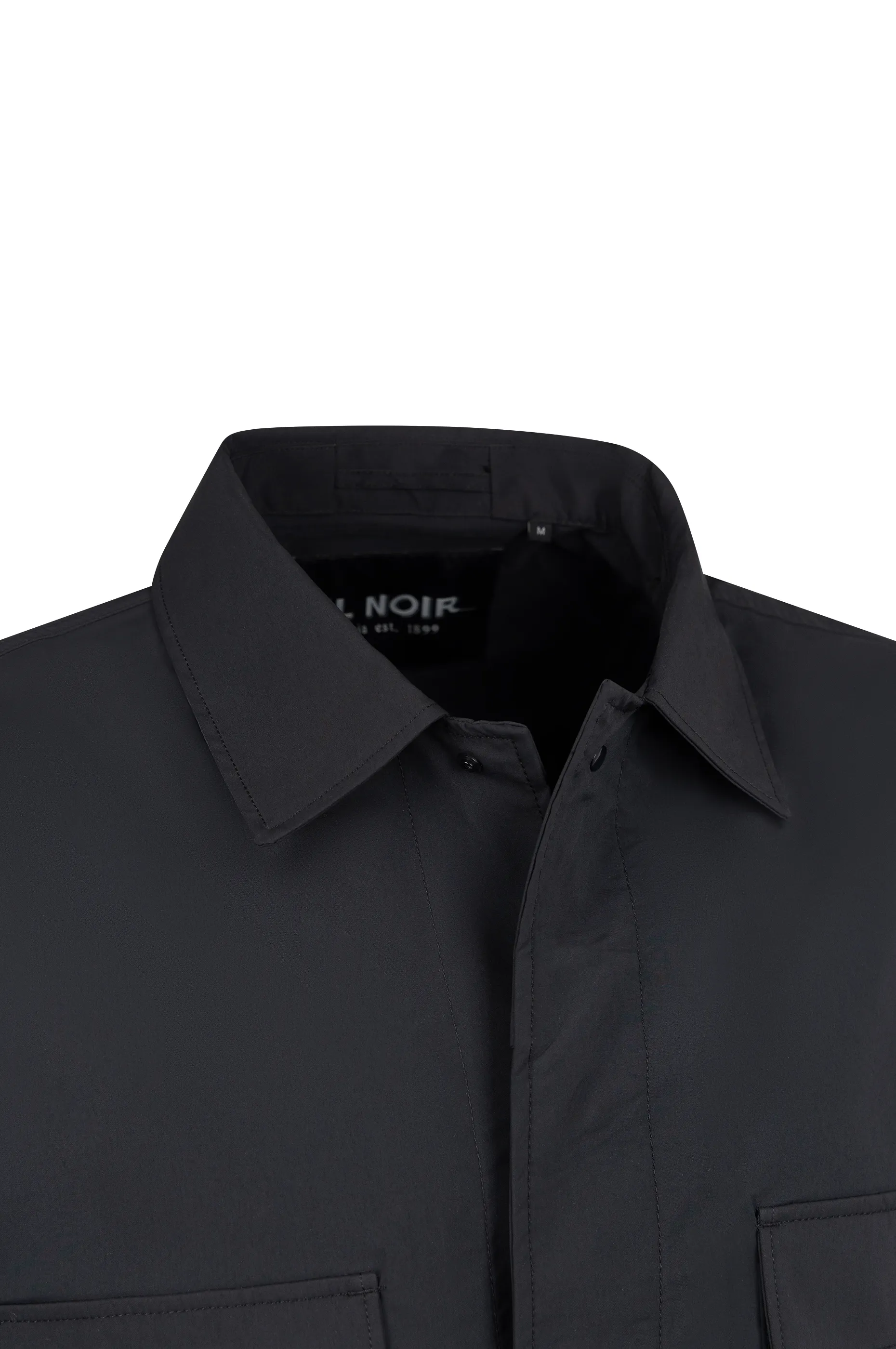 MASSIMO, 1/1-Arm Herren Overshirt, gewebt - black