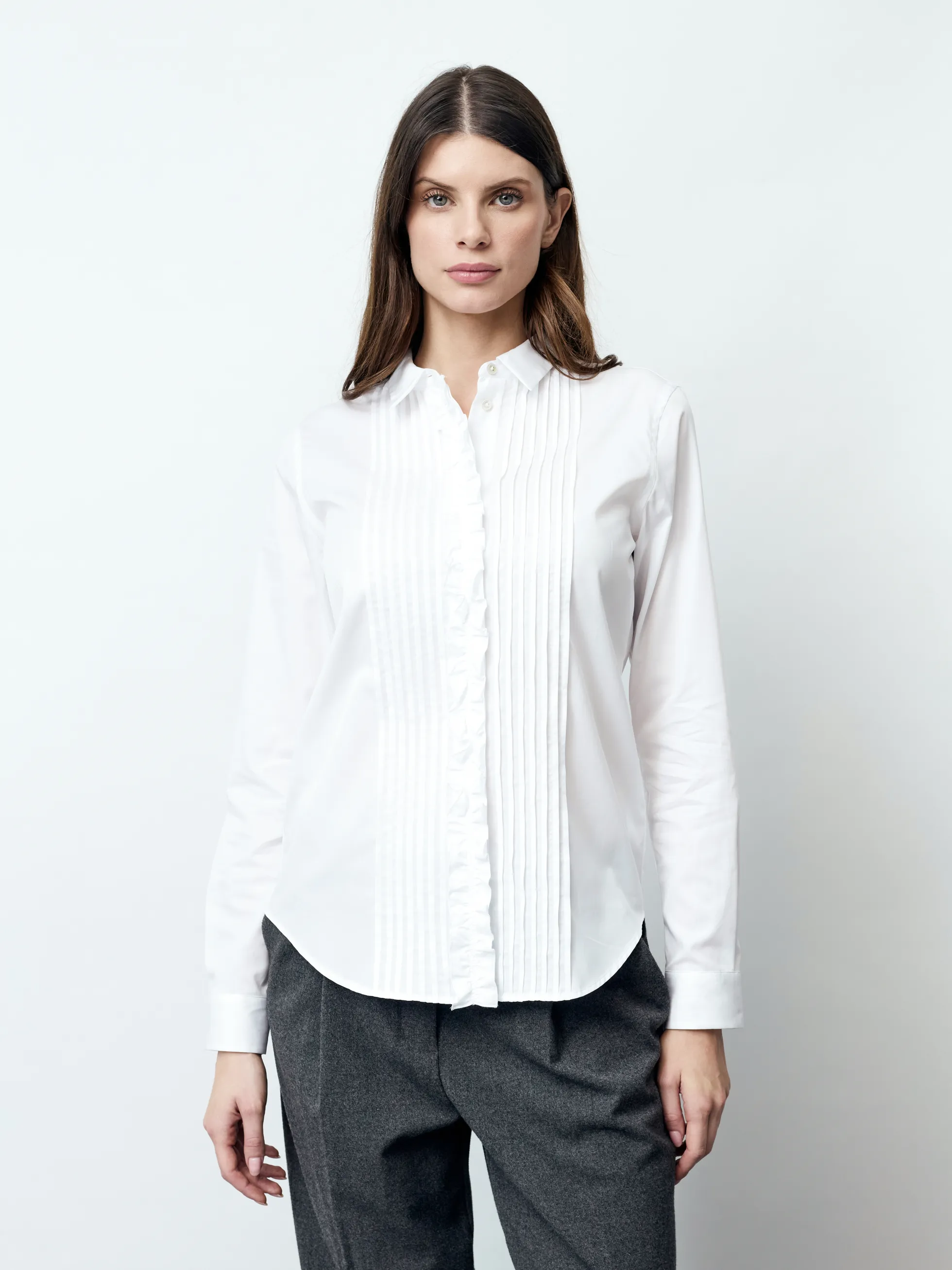 VALERIA - Langarm Damenbluse, gewebt