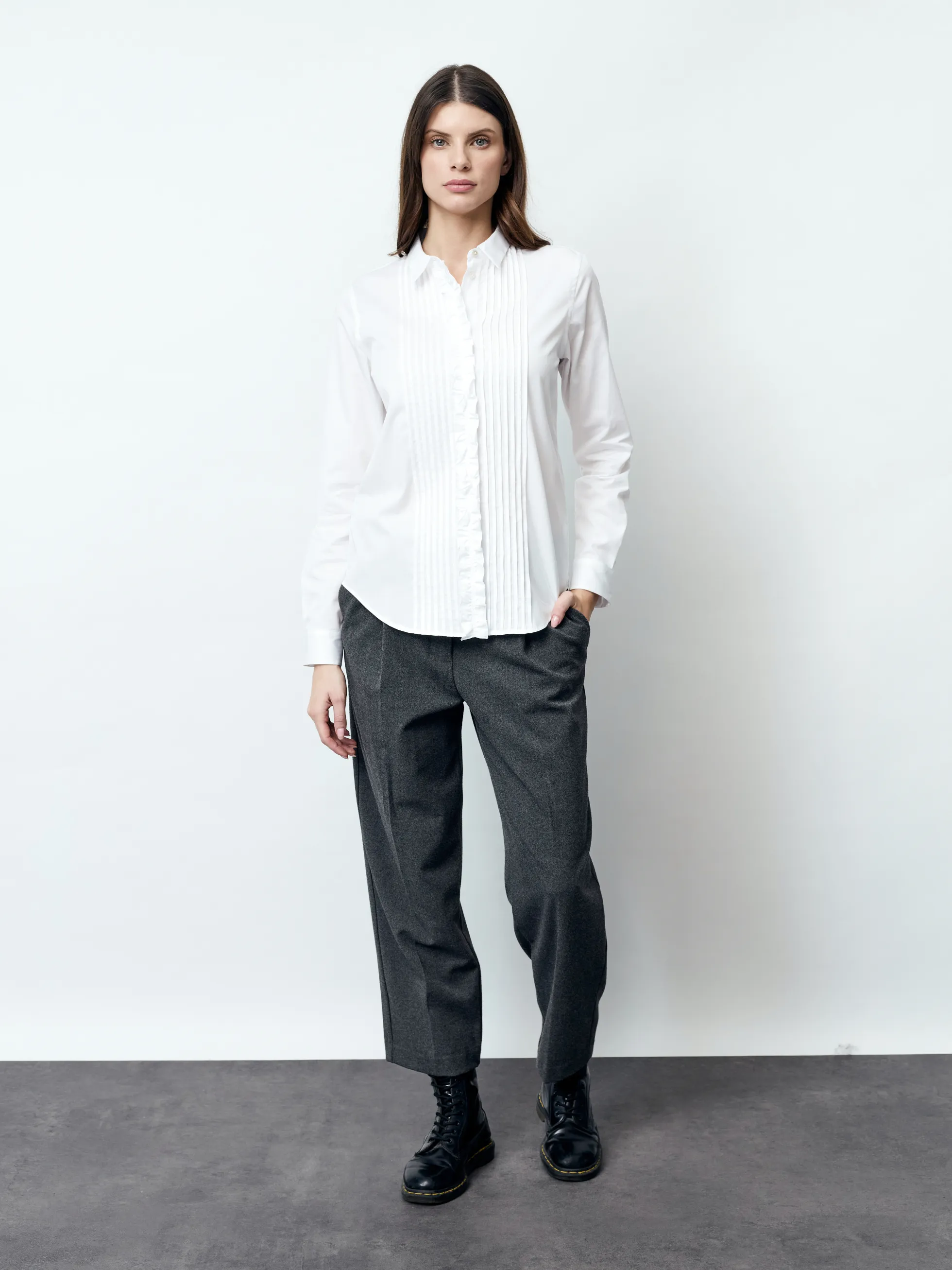 VALERIA - Langarm Damenbluse, gewebt