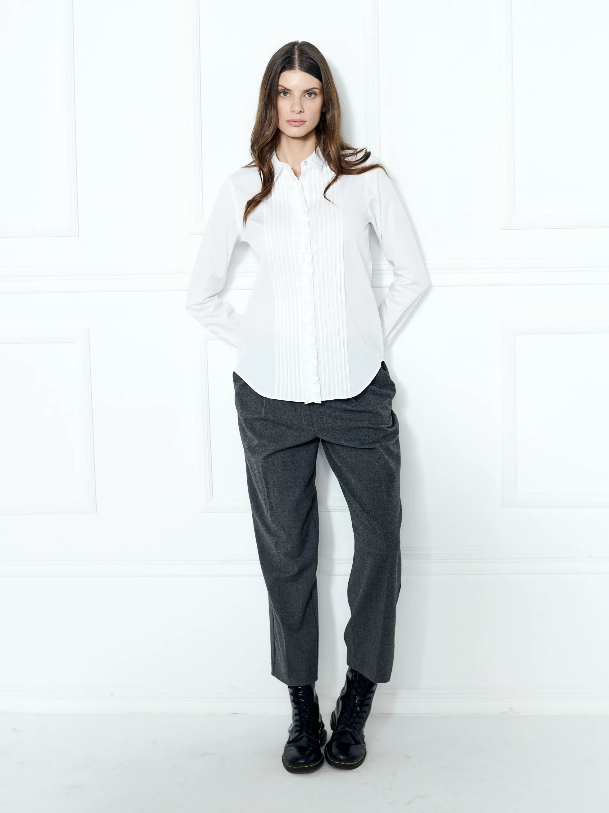 VALERIA - Langarm Damenbluse, gewebt