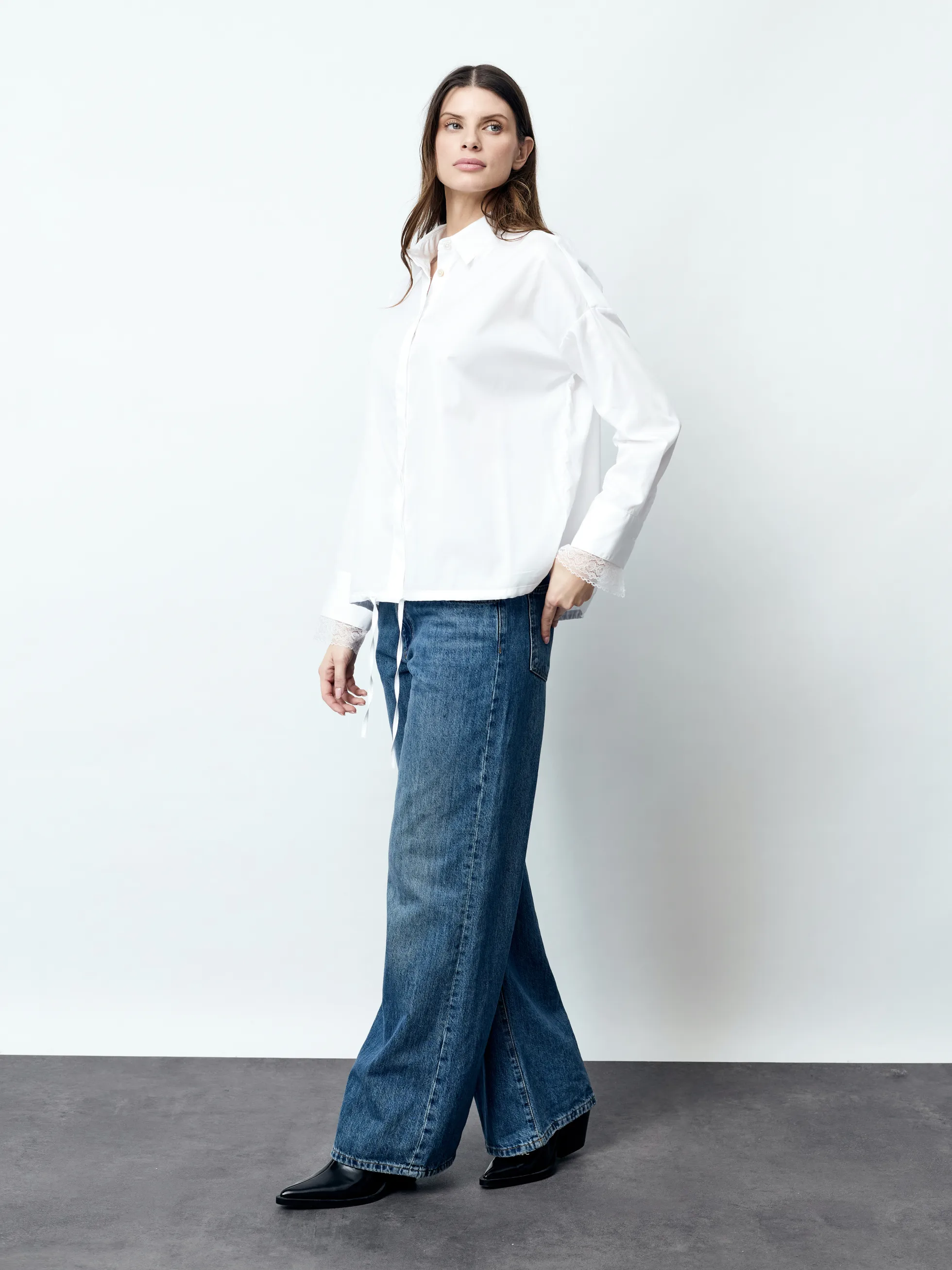 VANESSA - Langarm Damenbluse, gewebt