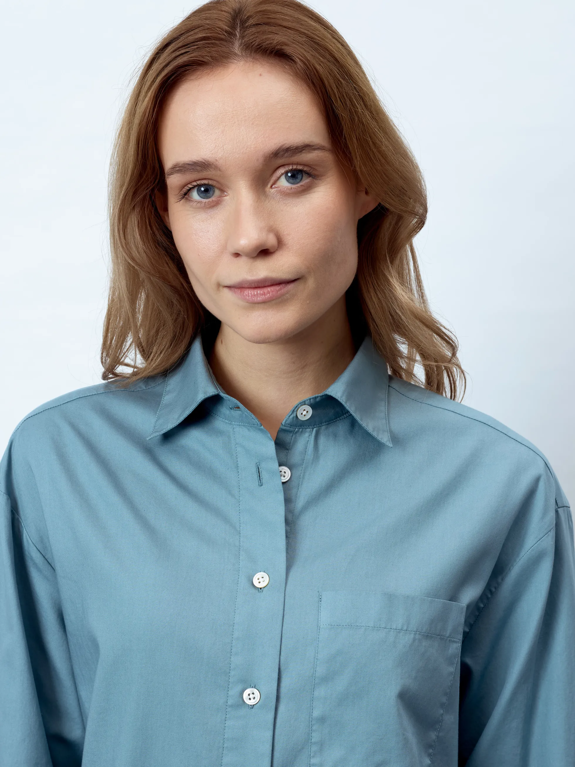 JANINE - Langarm Damenbluse, gewebt