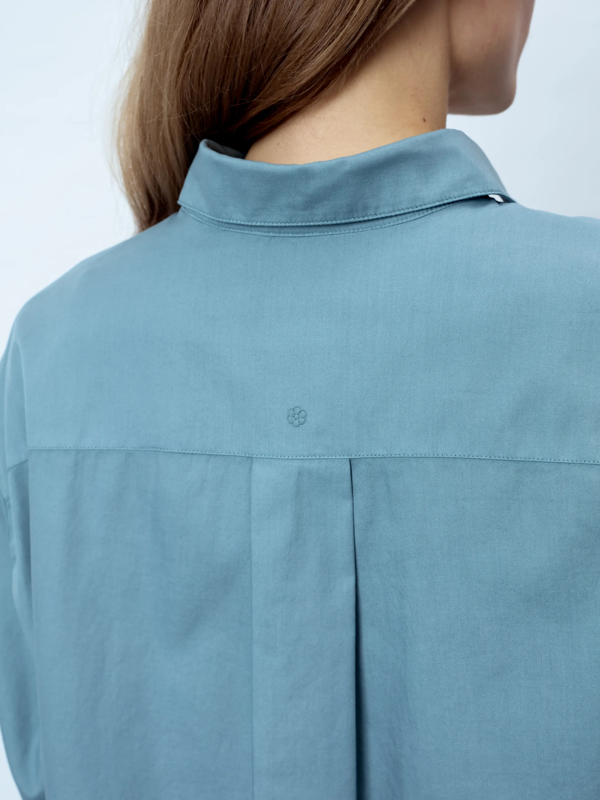 JANINE - Langarm Damenbluse, gewebt