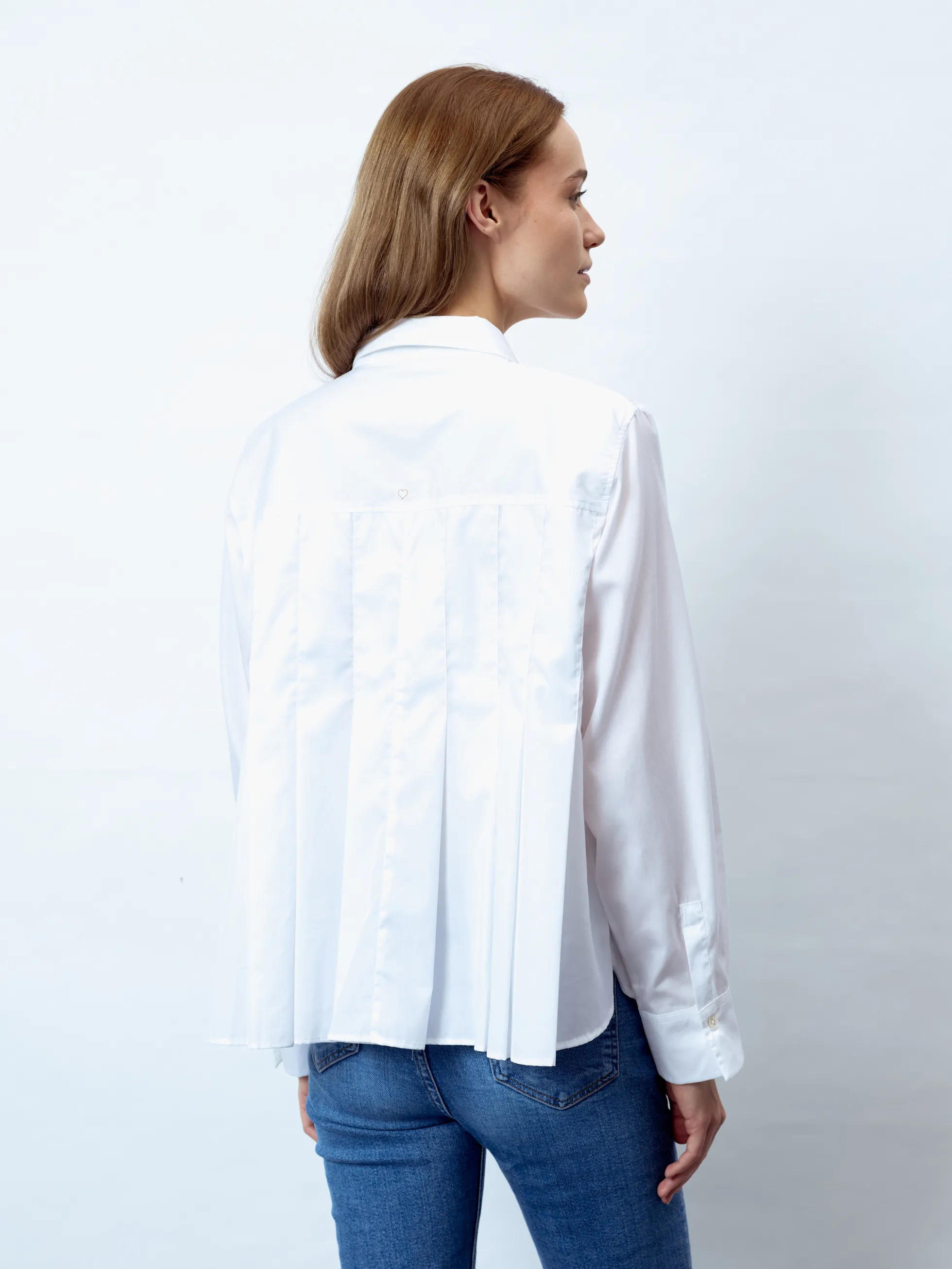 ANNETTE - Langarm Damenbluse, gewebt