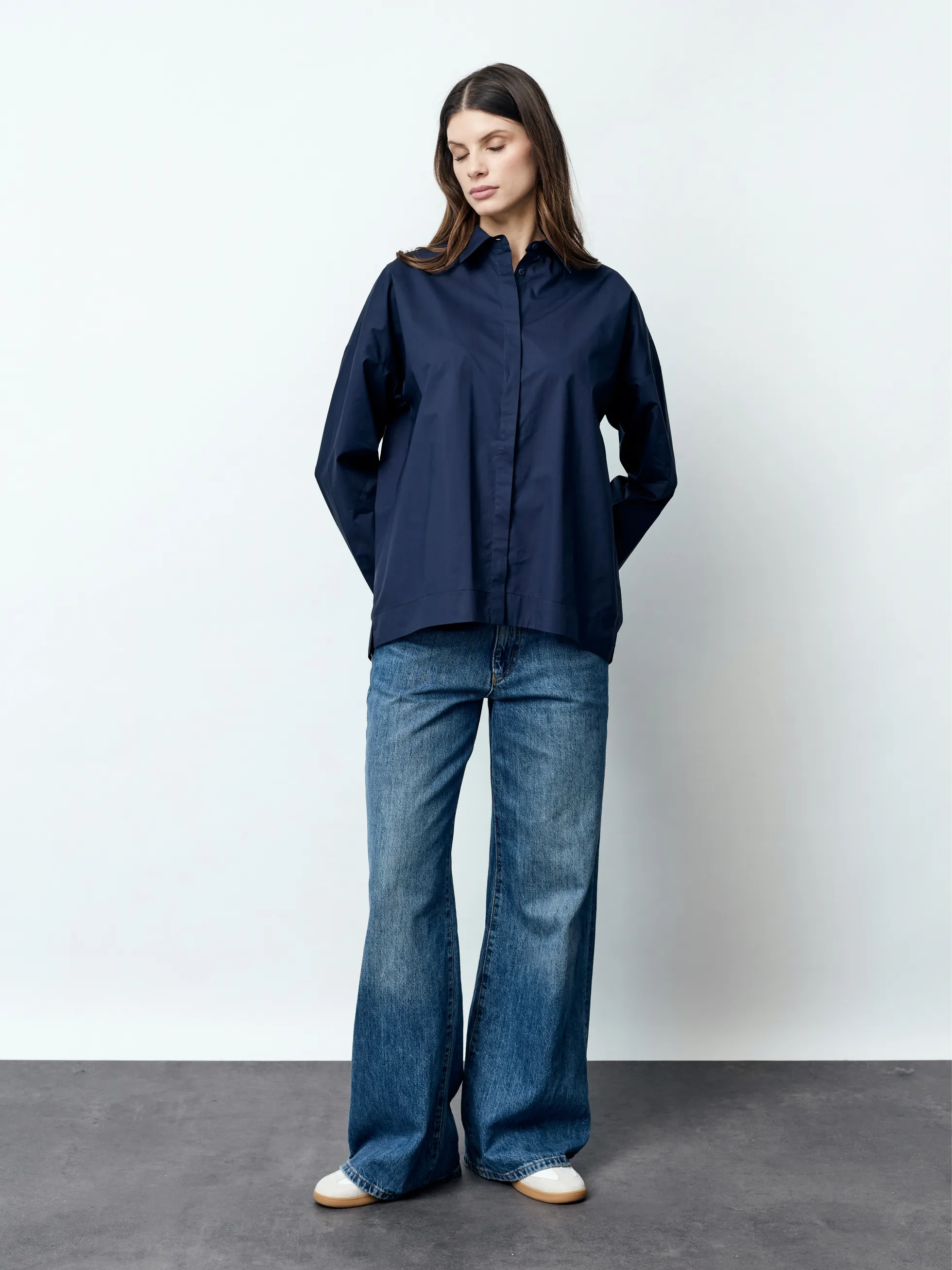ROSALIA - Langarm Damenbluse, gewebt