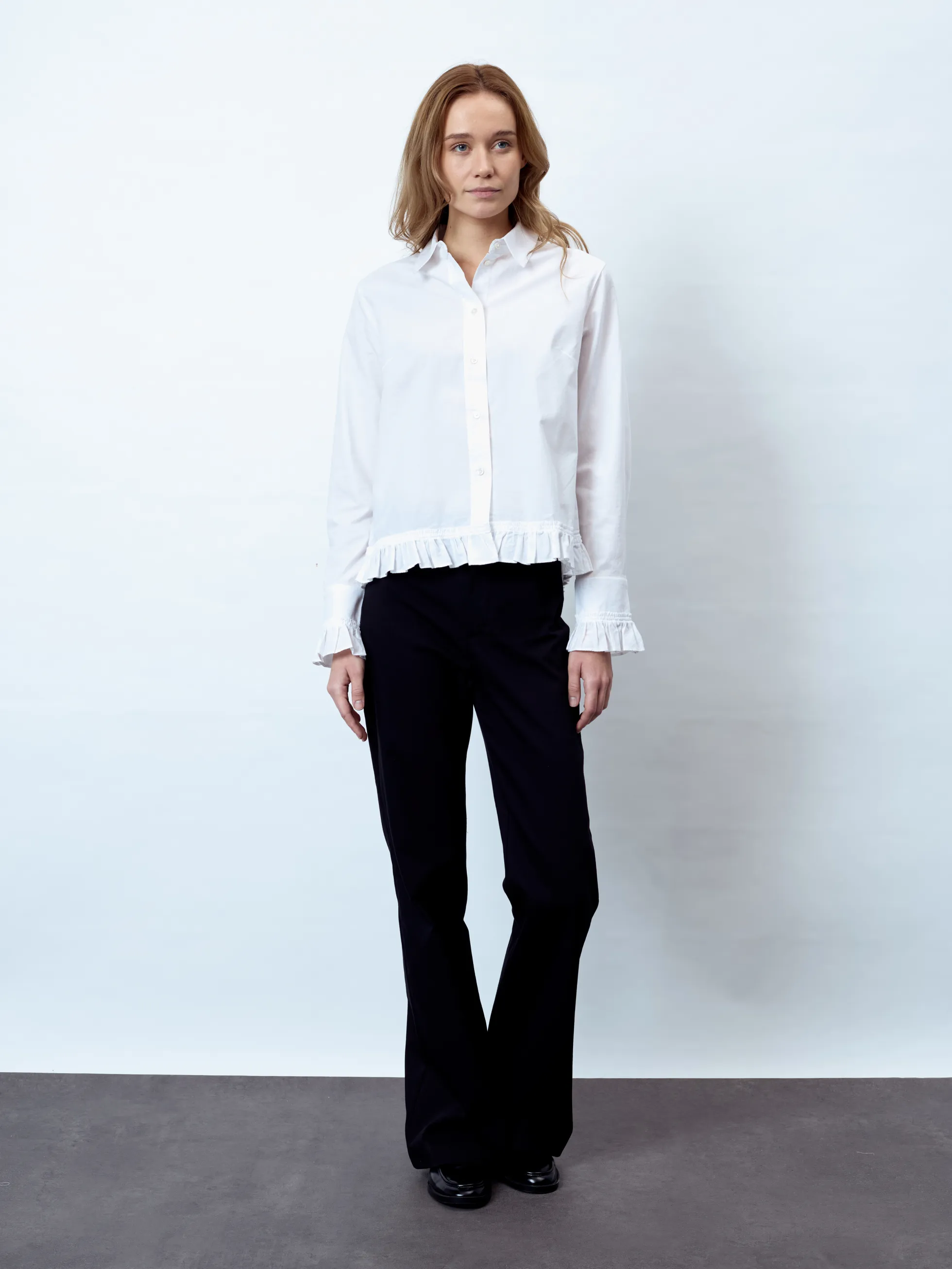 MARLENE - Langarm Damenbluse,gewebt