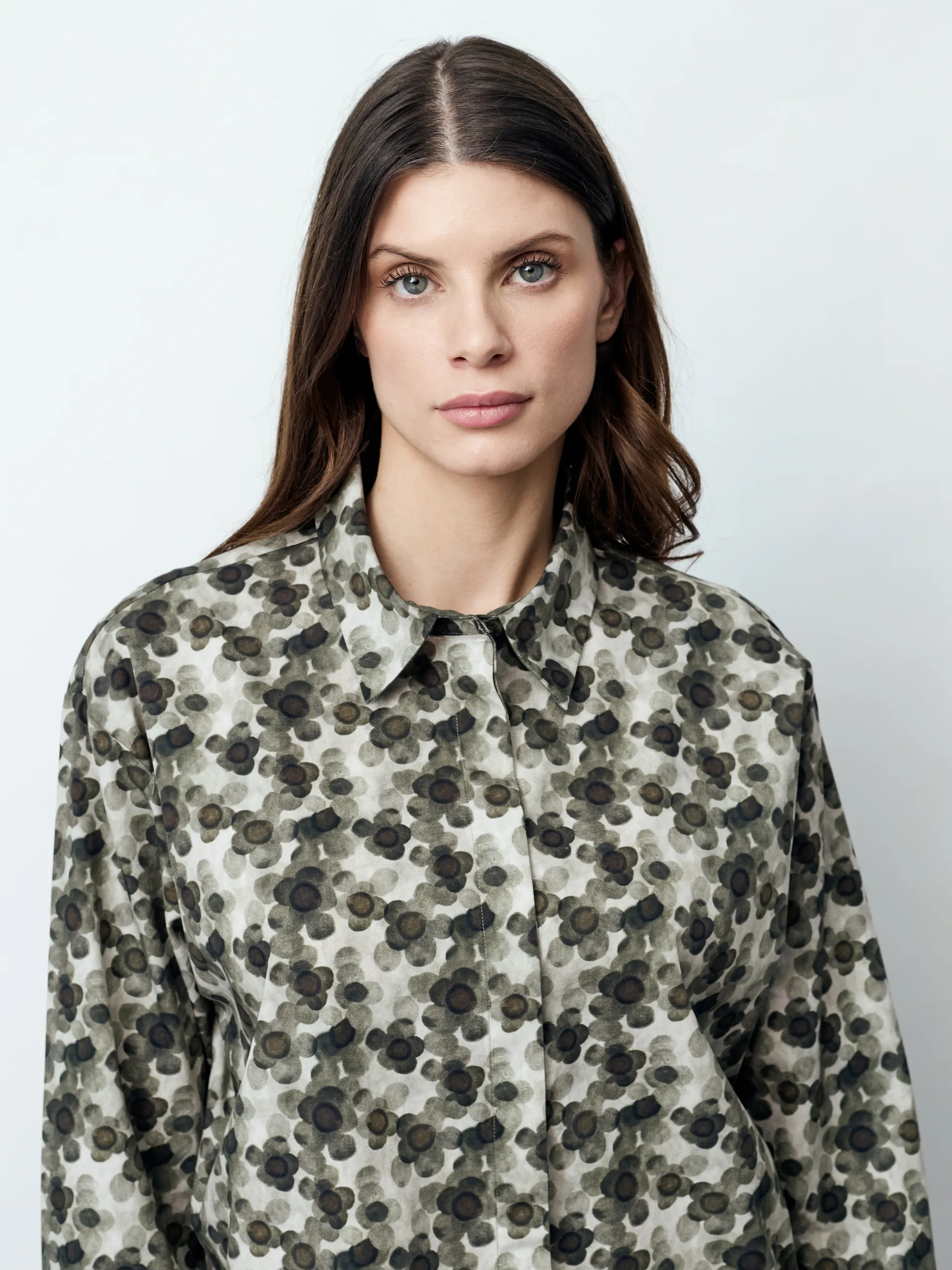 ANTONELLA - Langarm Damenbluse, gewebt