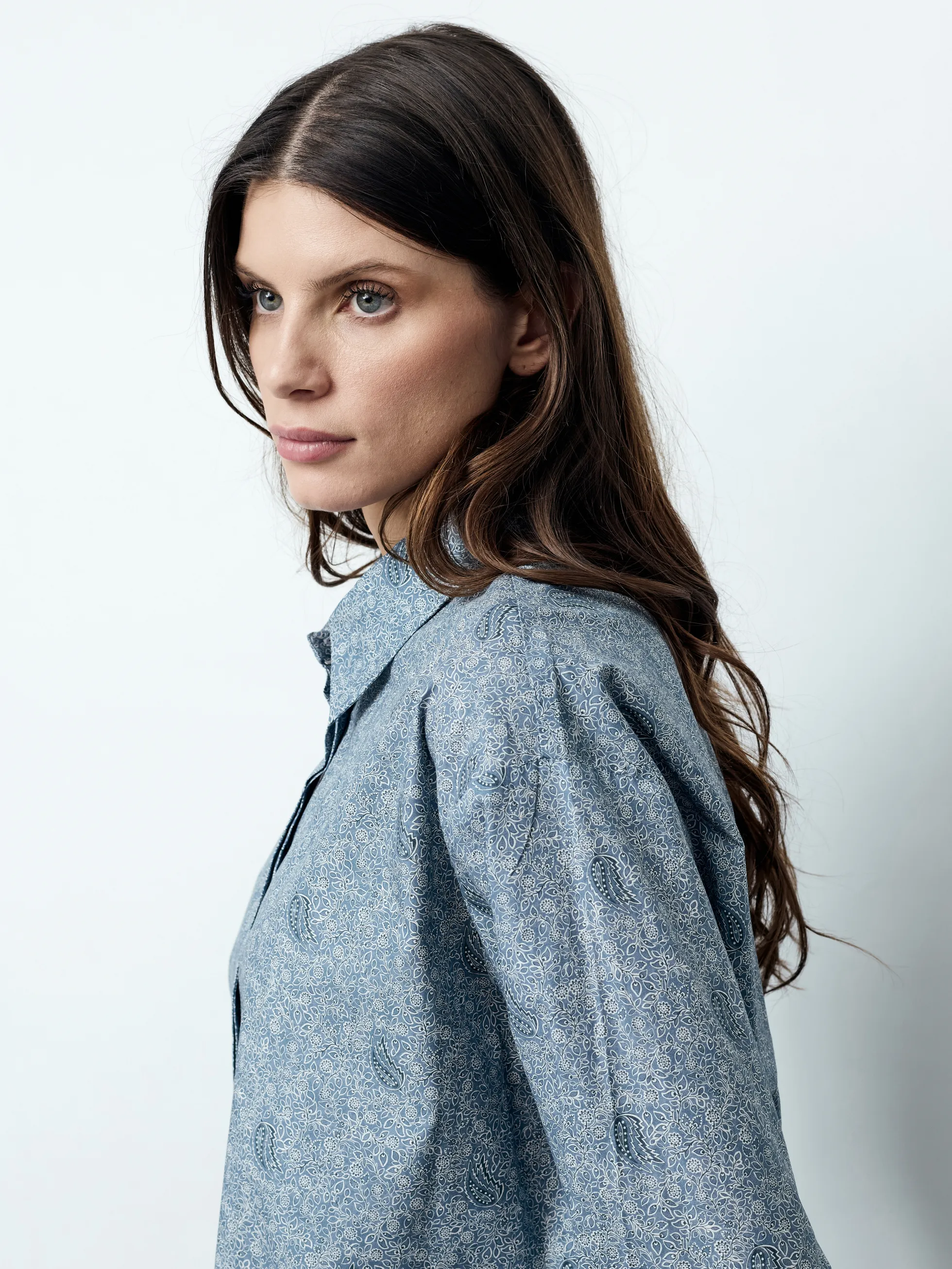 ANTONELLA - Langarm Damenbluse,gewebt
