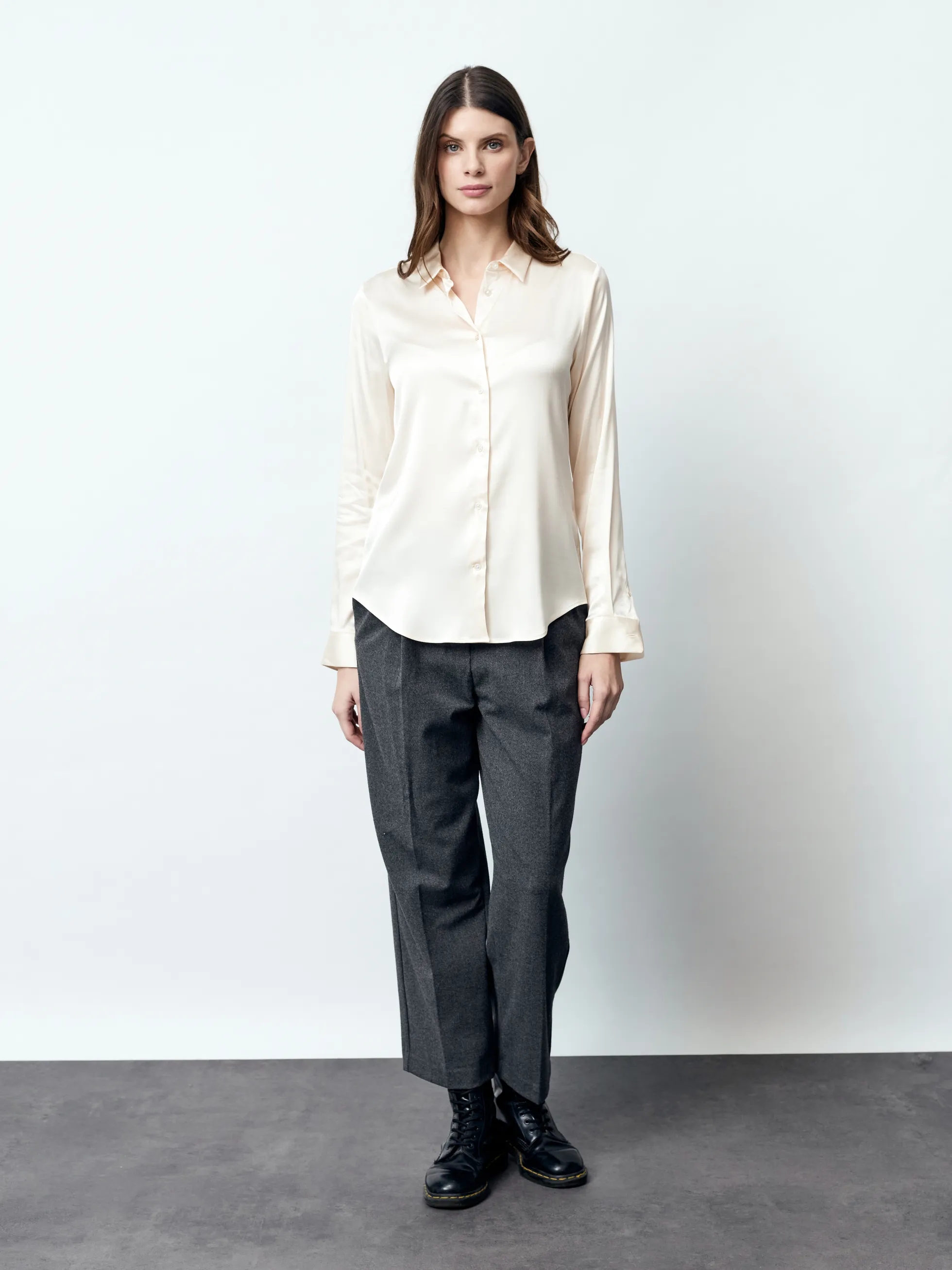 ADRIANA - Langarm Damenbluse, gewebt