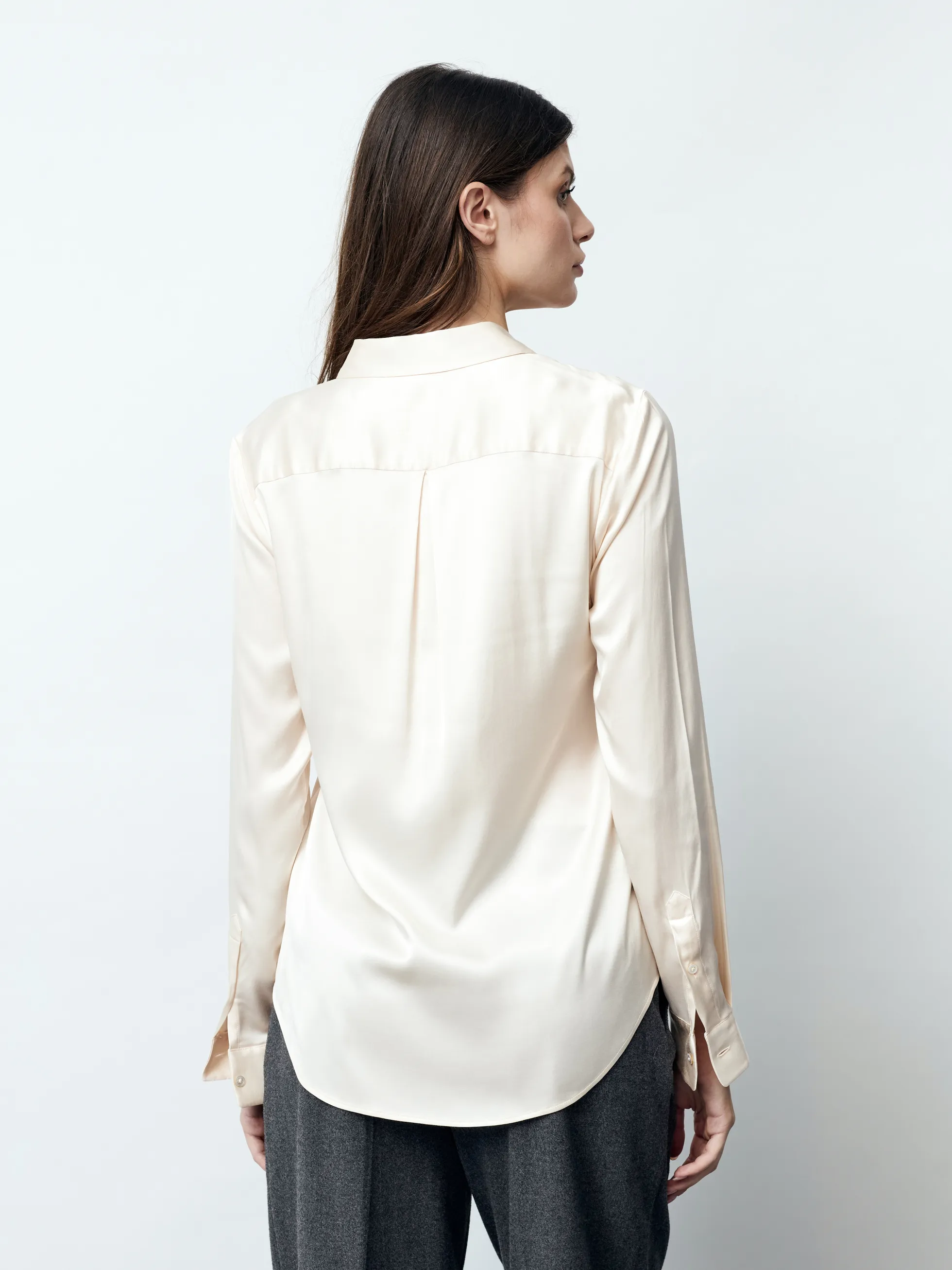 ADRIANA - Langarm Damenbluse, gewebt