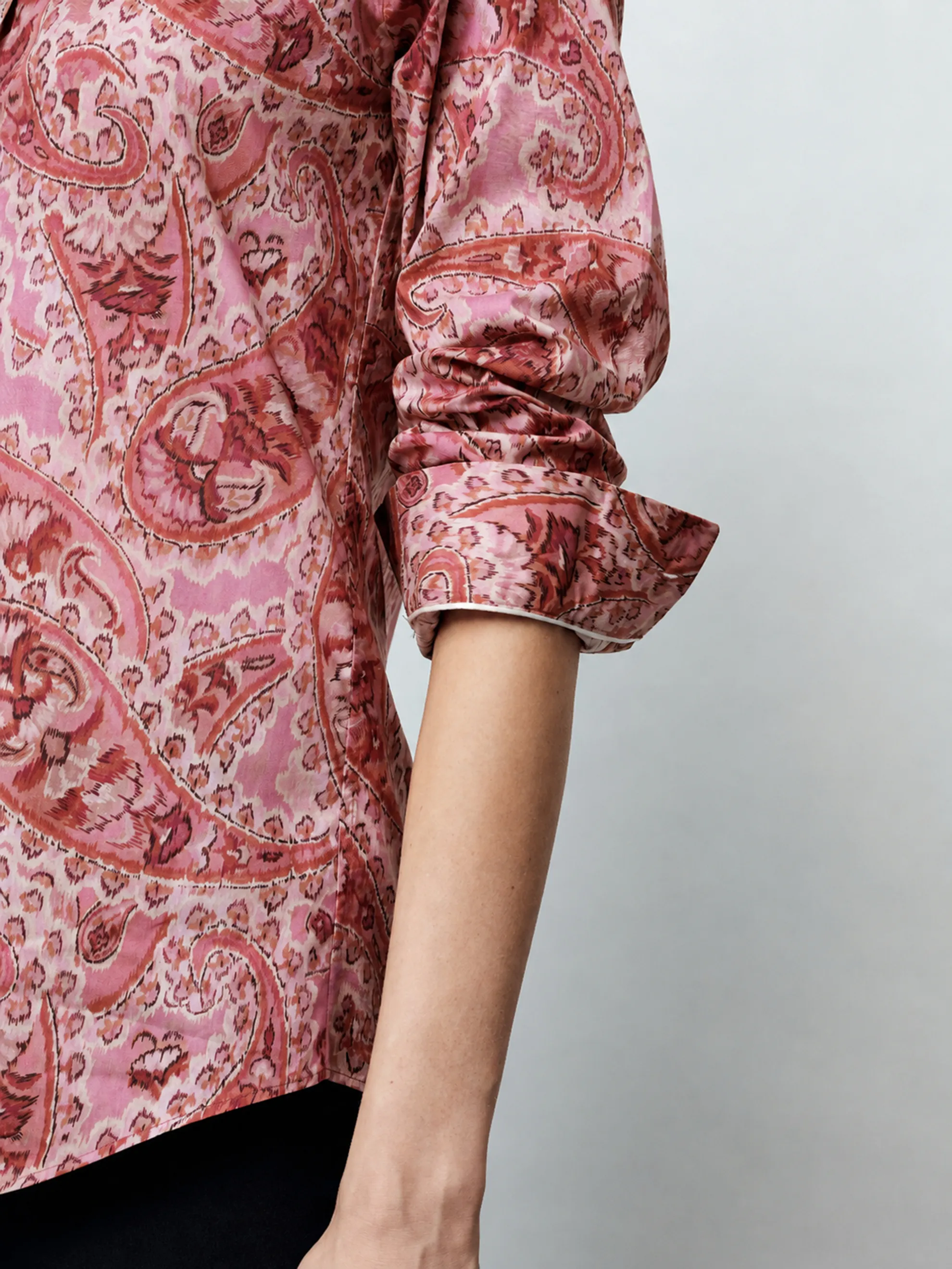 ADRIANA - Langarm Damenbluse, gewebt