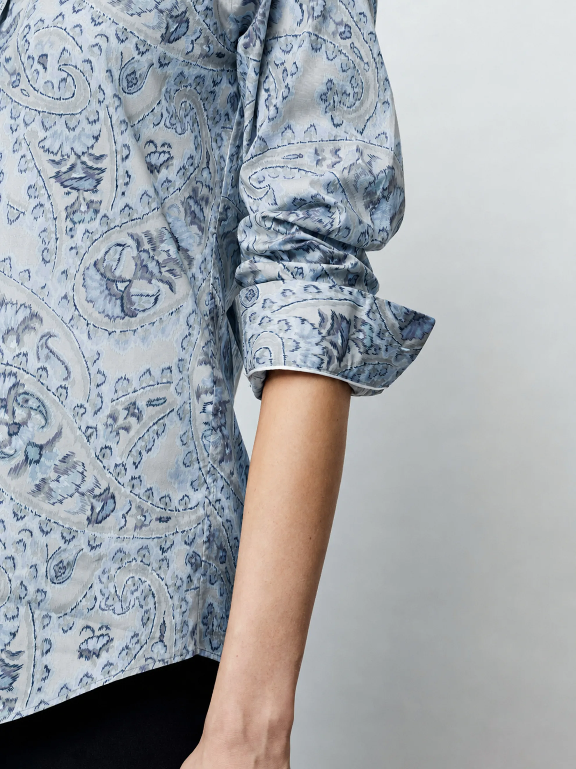 ADRIANA - Langarm Damenbluse, gewebt