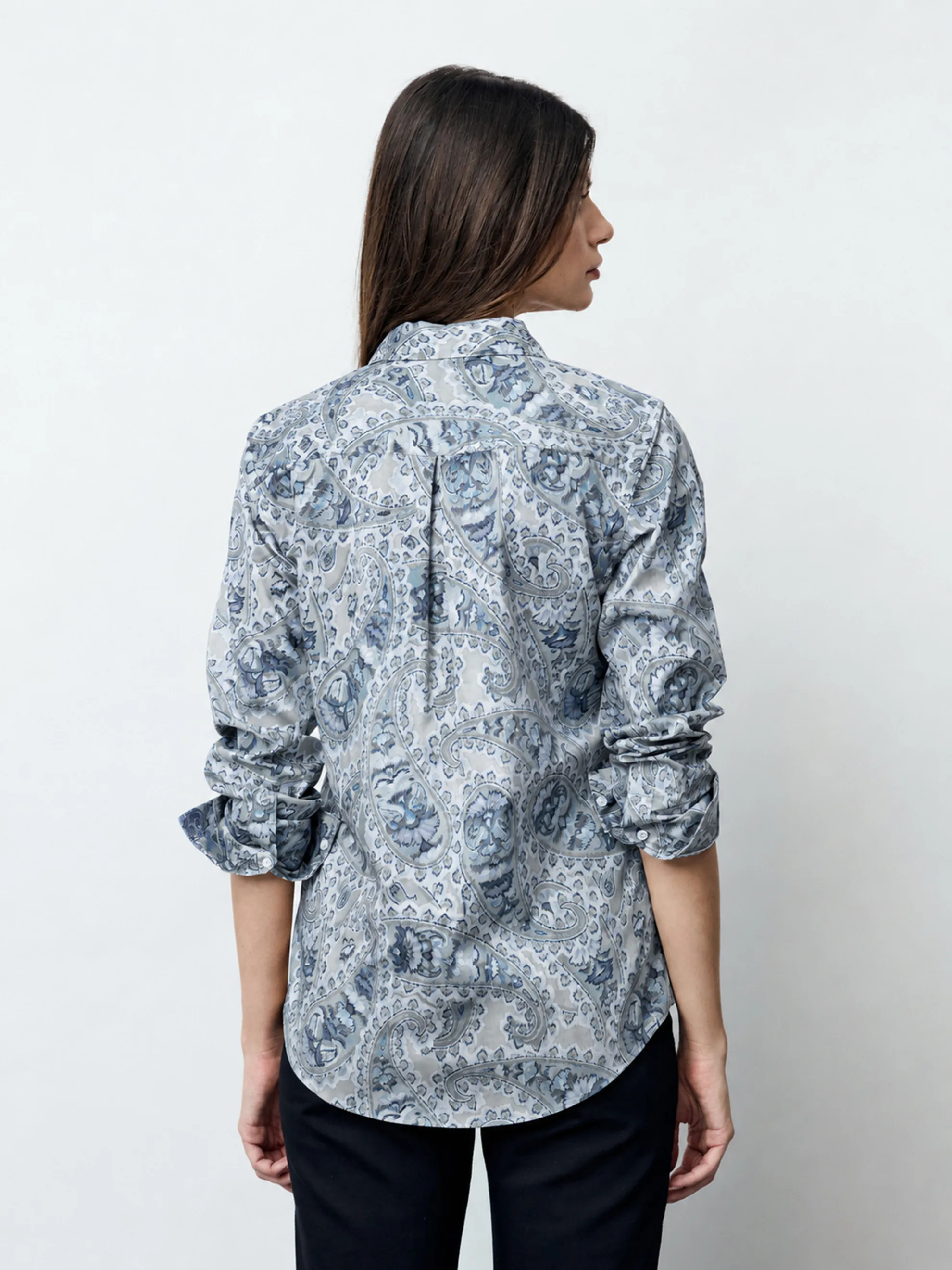 ADRIANA - Langarm Damenbluse, gewebt