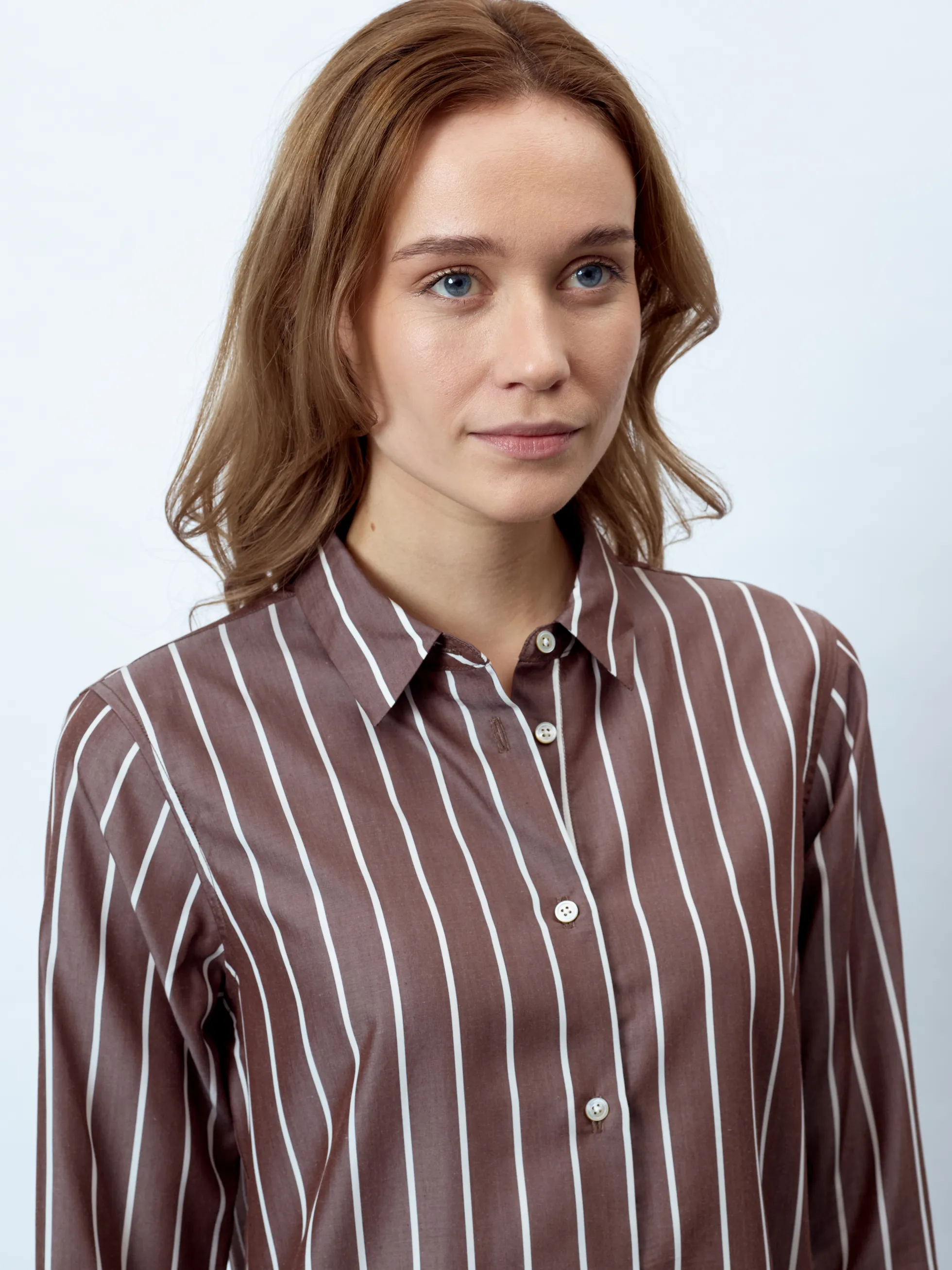 ADRIANA - Langarm Damenbluse,gewebt