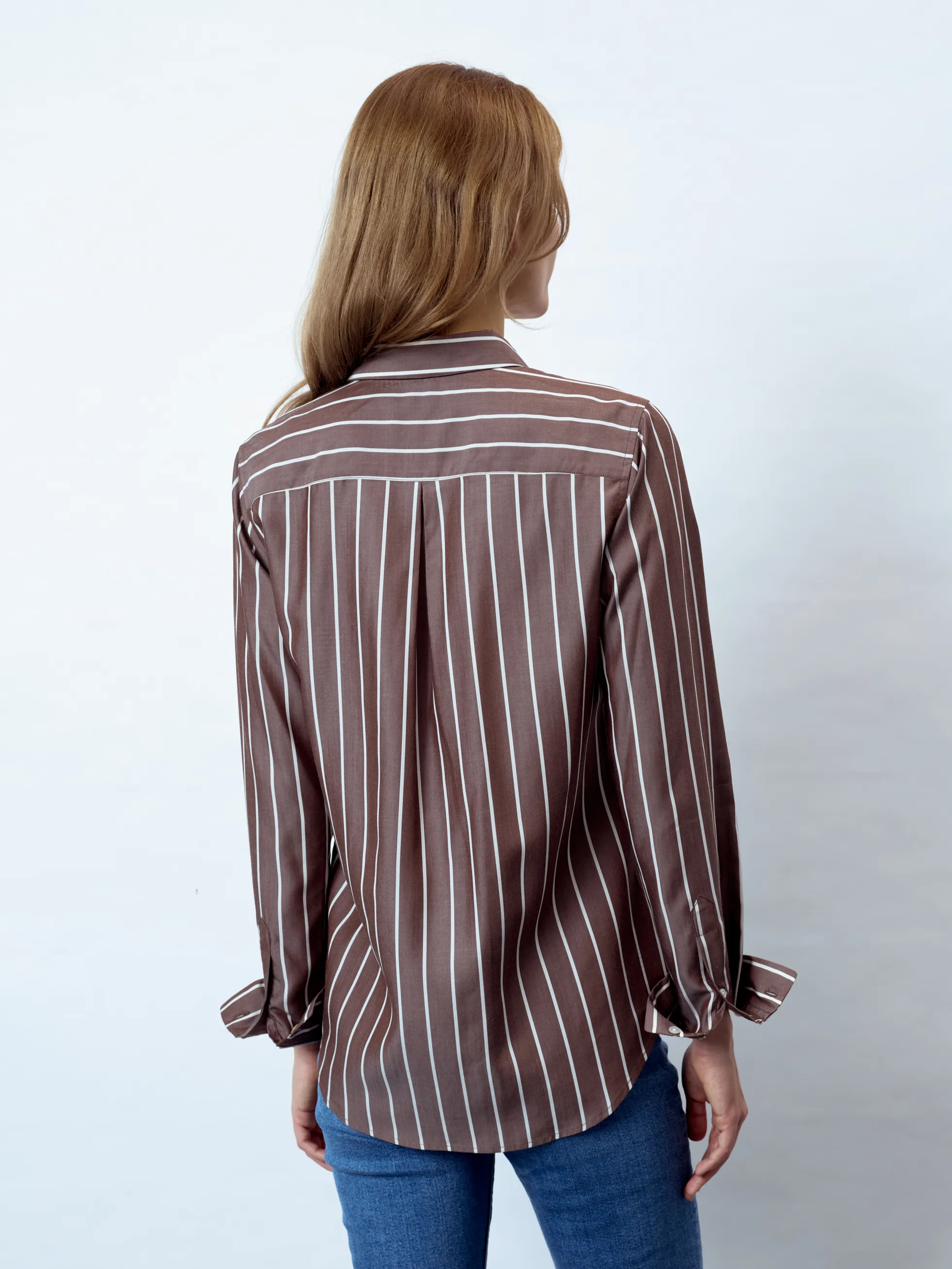 ADRIANA - Langarm Damenbluse,gewebt