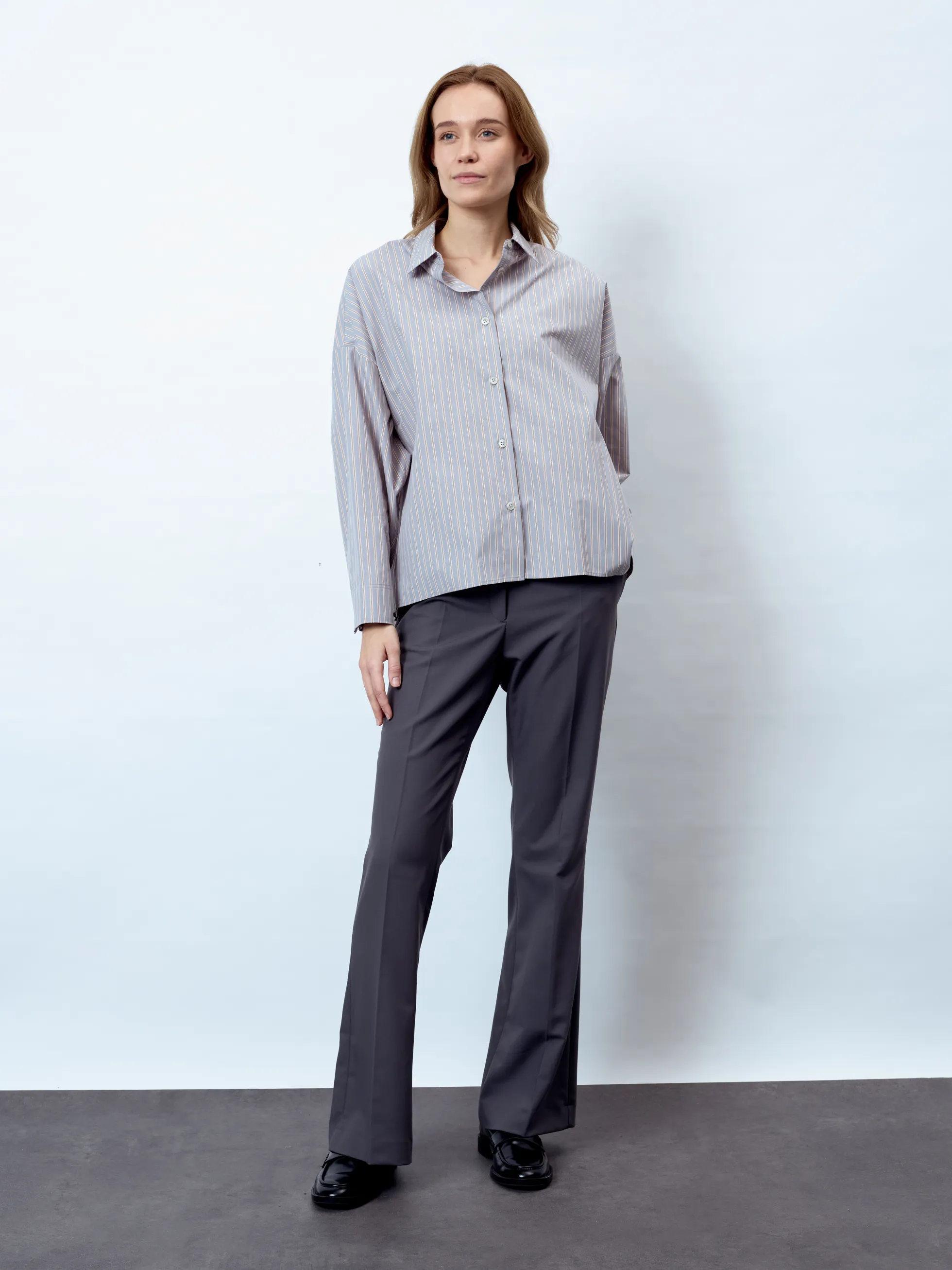 HEIKE - Langarm Damenbluse, gewebt