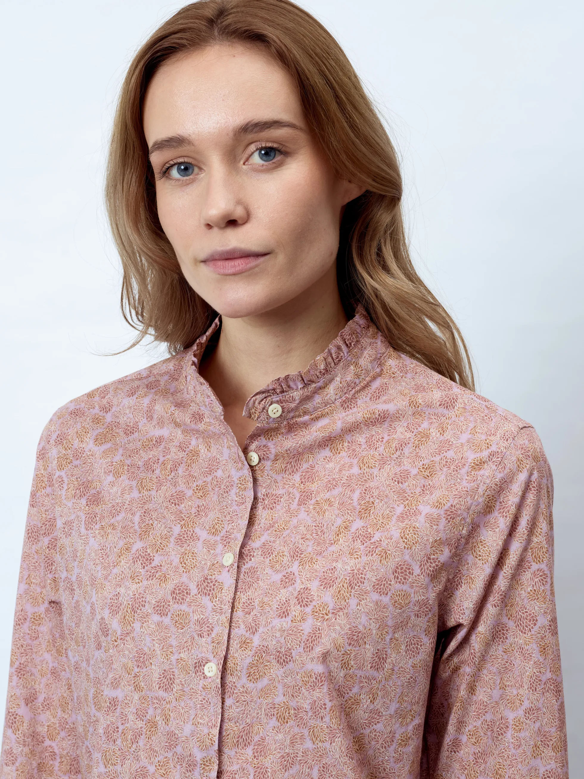 THERESA - Langarm Damenbluse, gewebt