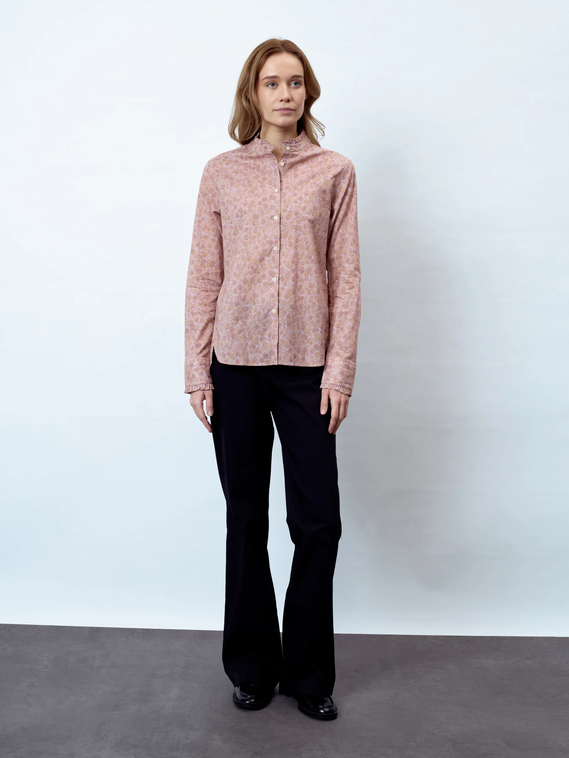 THERESA - Langarm Damenbluse, gewebt
