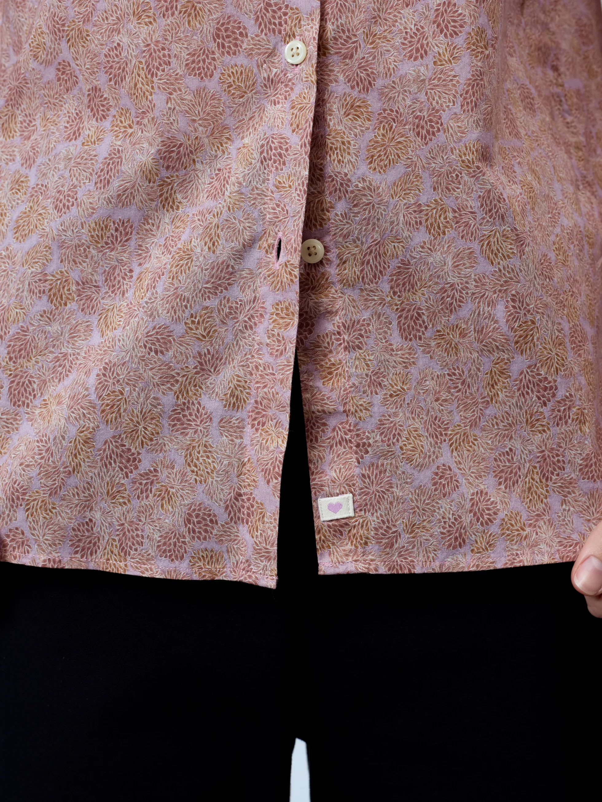 THERESA - Langarm Damenbluse, gewebt