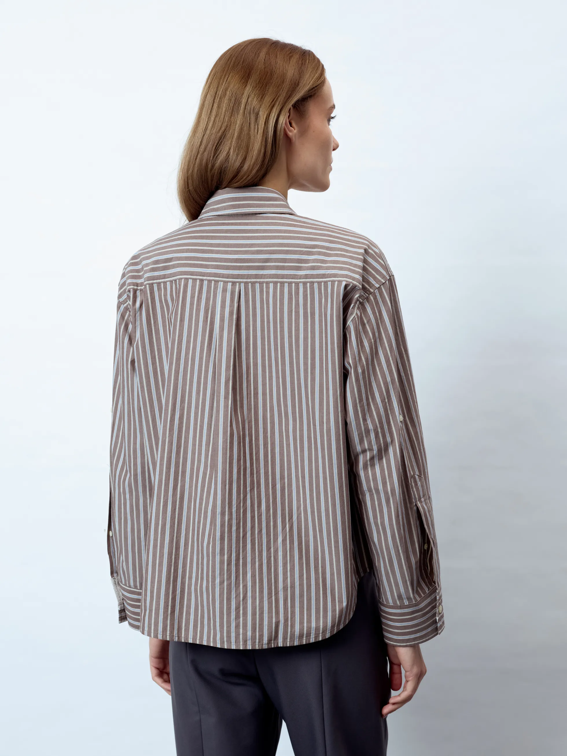 MILA - Langarm Damenbluse, gewebt