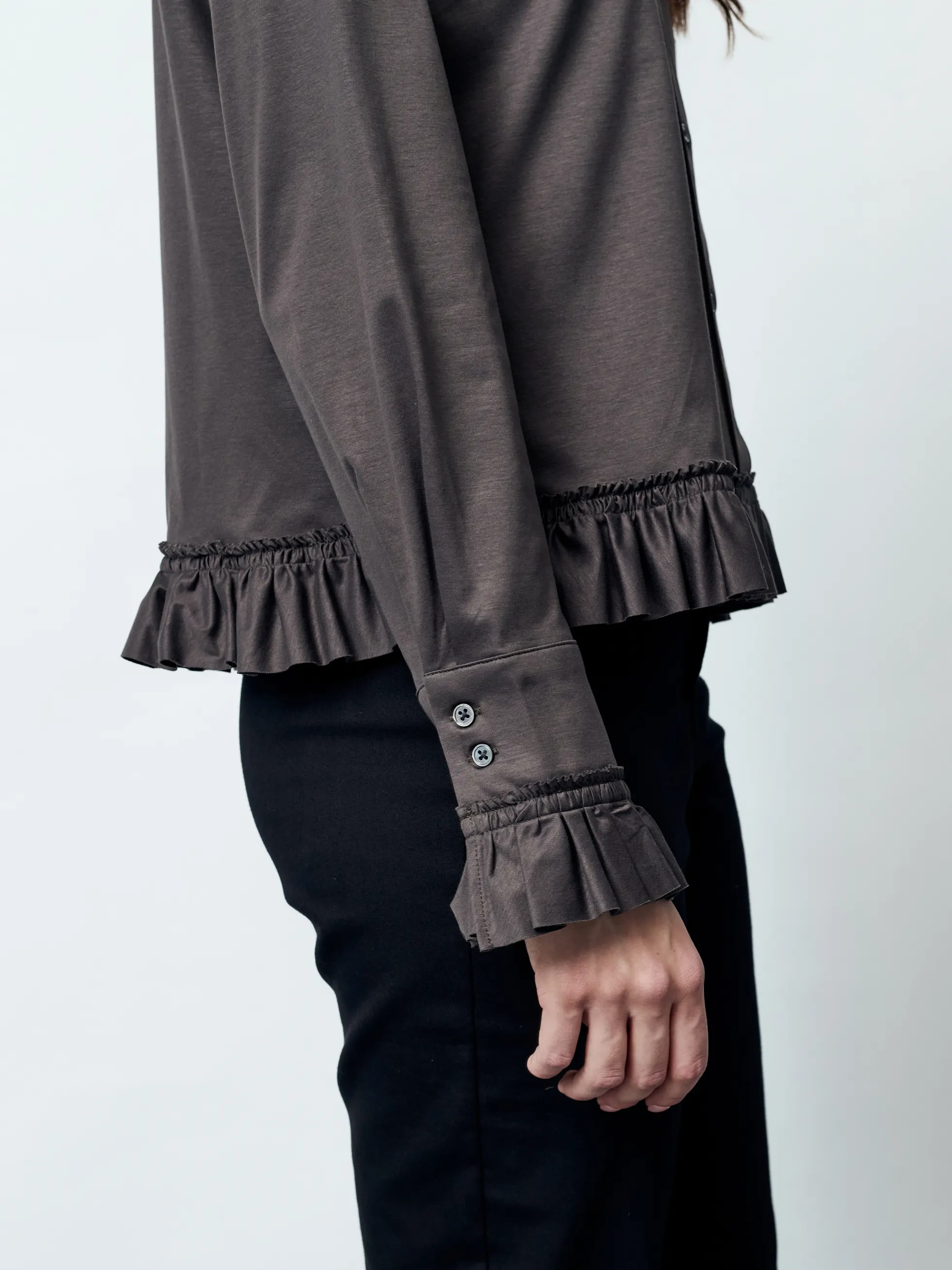 ELLA - Langarm Damenbluse, gestrickt