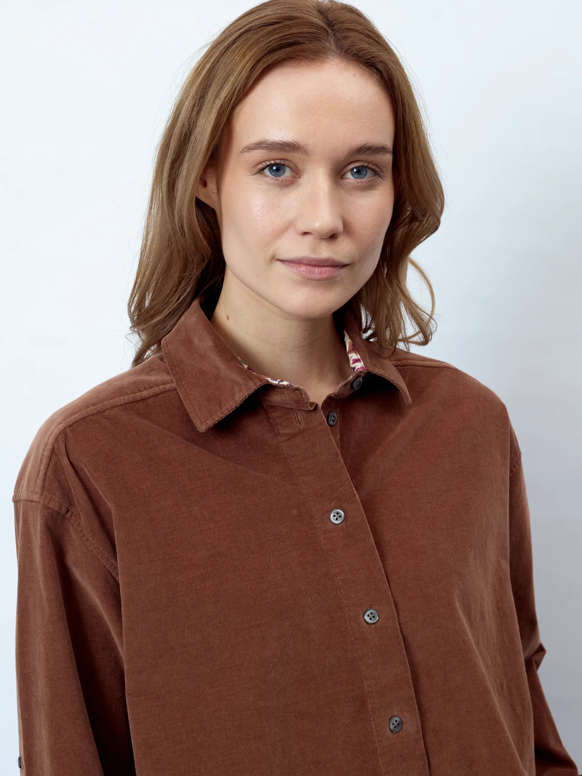 MILA - Langarm Damenbluse,gewebt