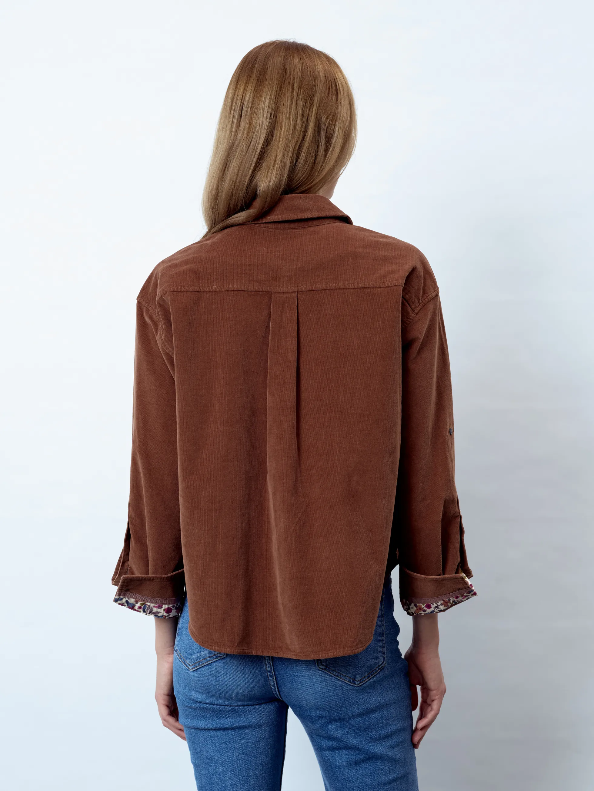 MILA - Langarm Damenbluse,gewebt