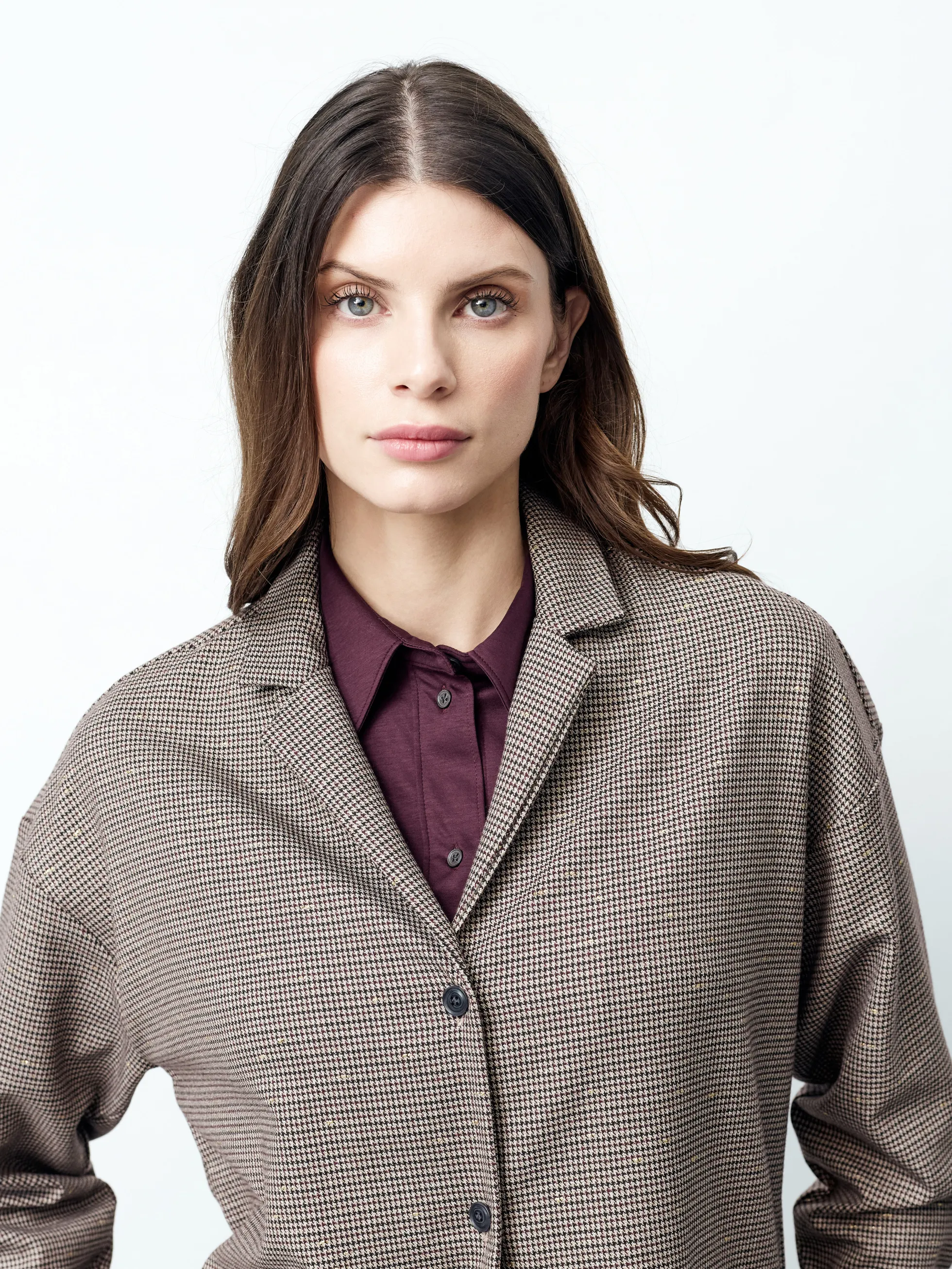 MILA - Langarm Damenbluse,gewebt
