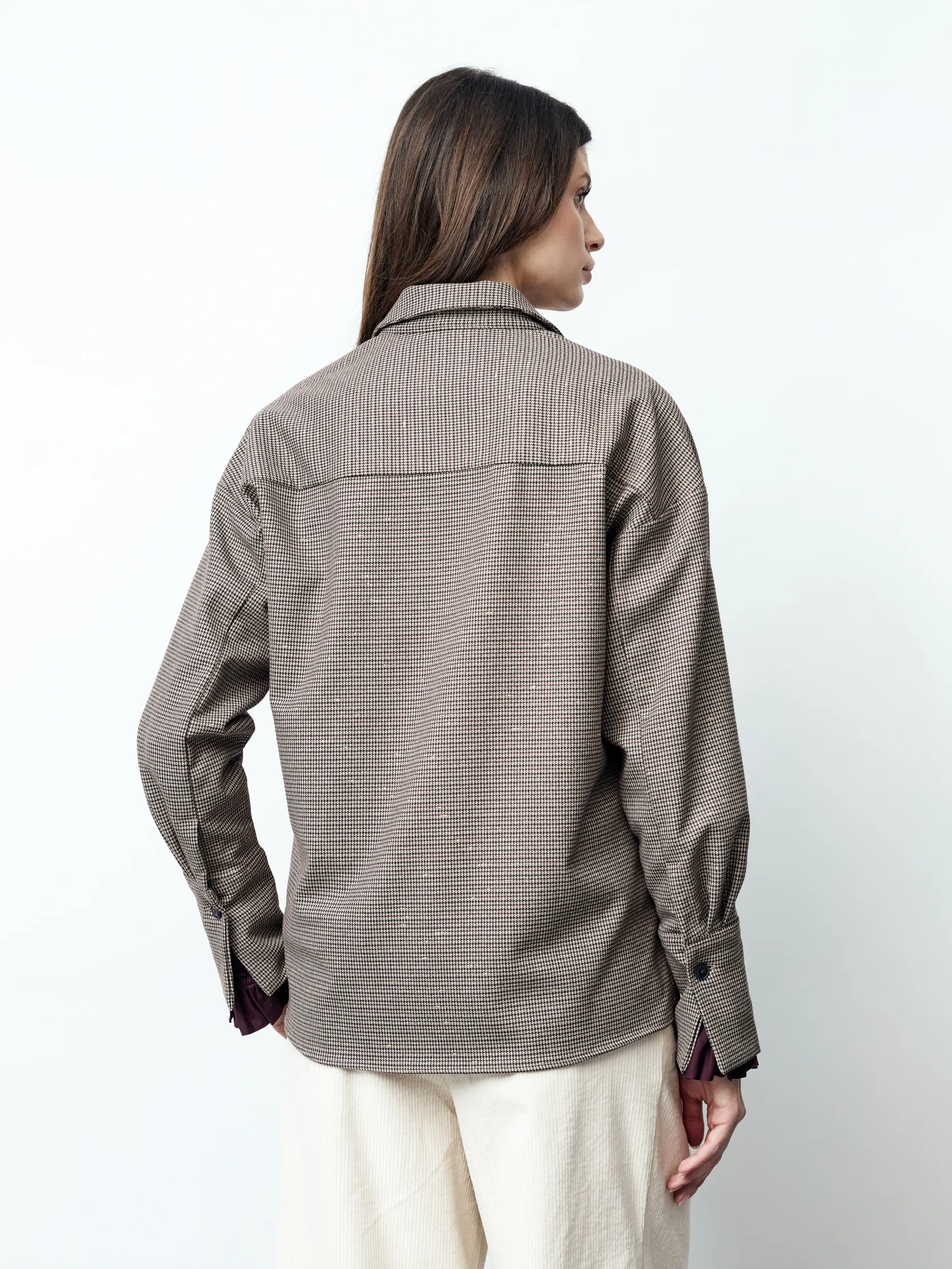 MILA - Langarm Damenbluse,gewebt