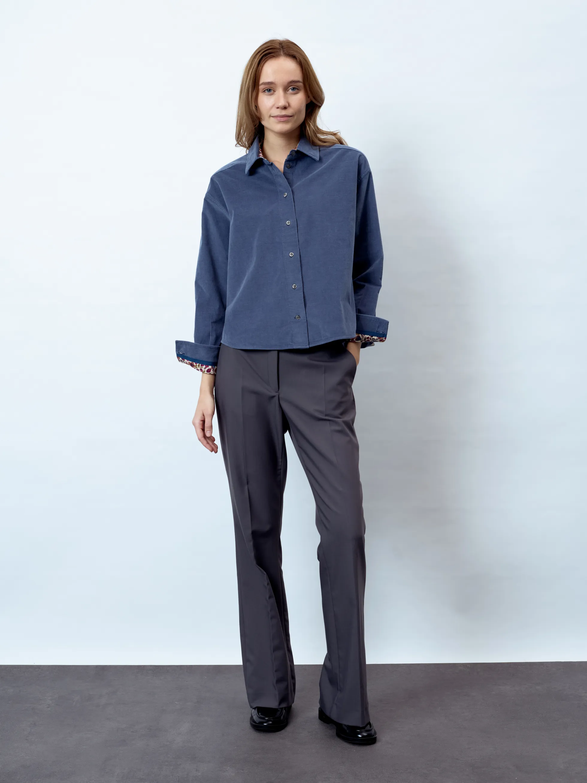 MILA - Langarm Damenbluse,gewebt